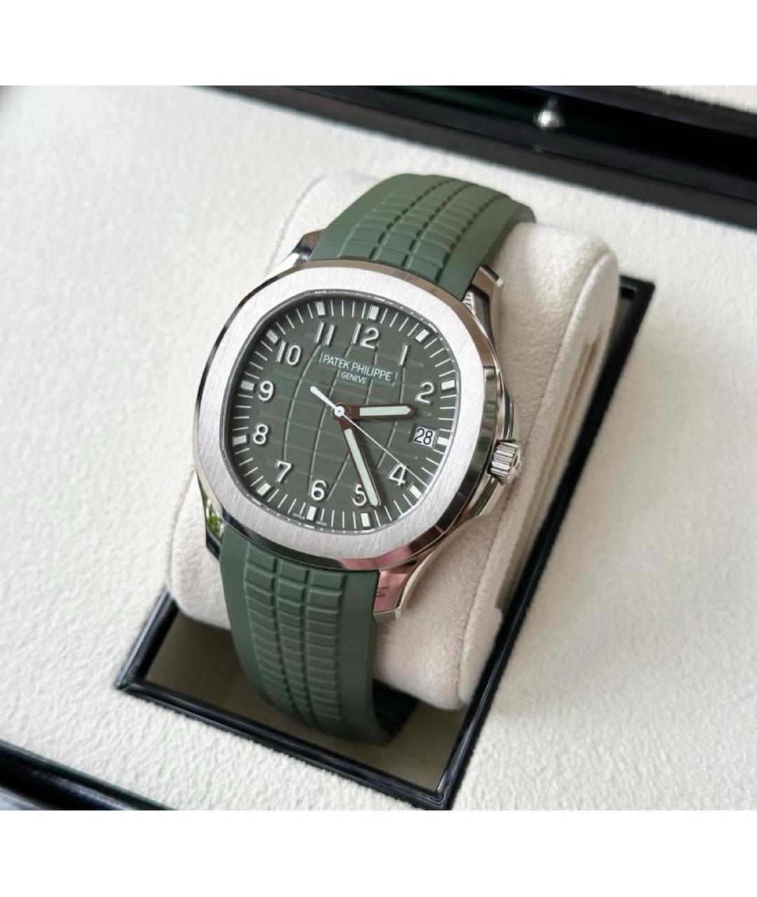PATEK PHILIPPE Зеленые часы из белого золота, фото 3