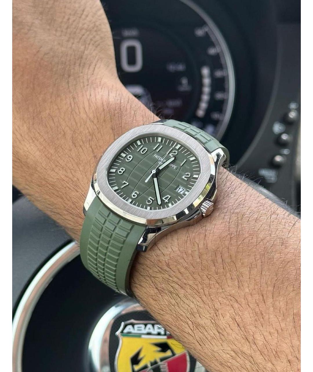 PATEK PHILIPPE Зеленые часы из белого золота, фото 5