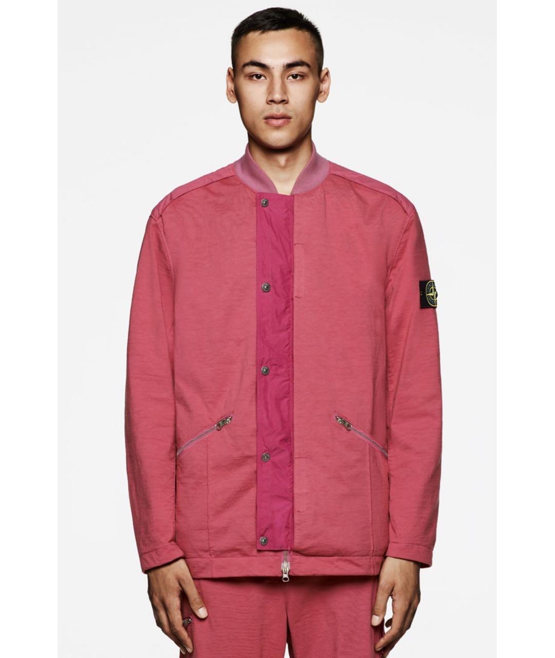 STONE ISLAND Розовая хлопковая куртка, фото 7