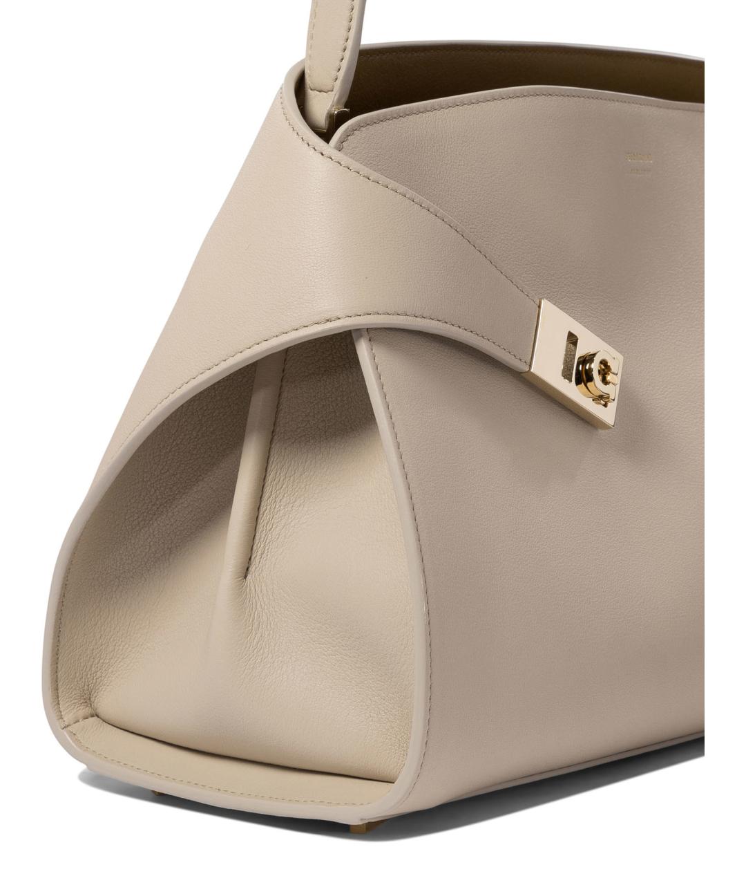 FERRAGAMO Бежевая кожаная сумка тоут, фото 4