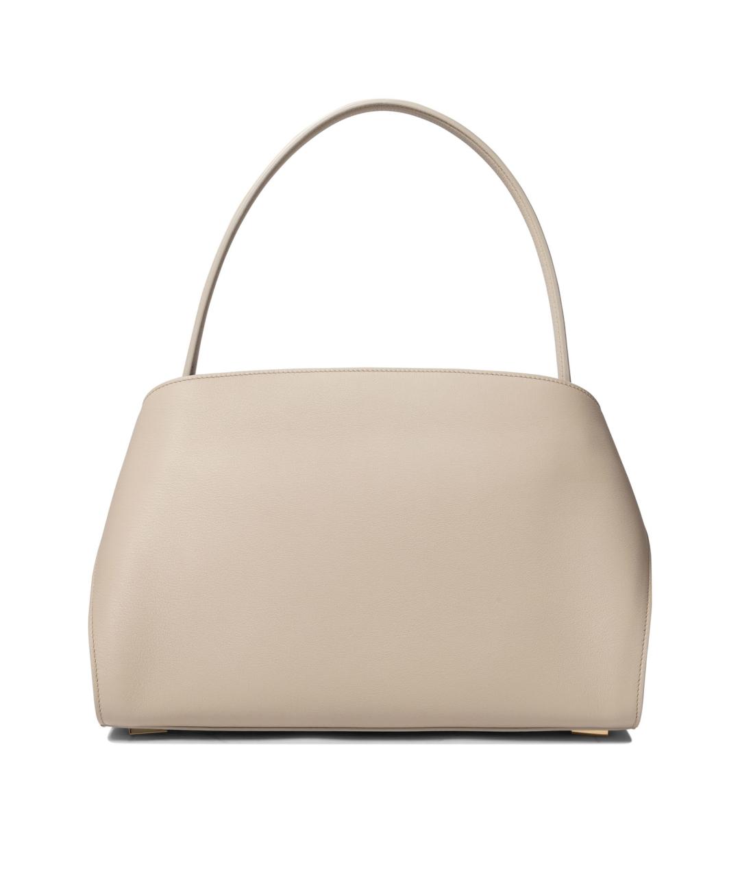 FERRAGAMO Бежевая кожаная сумка тоут, фото 3