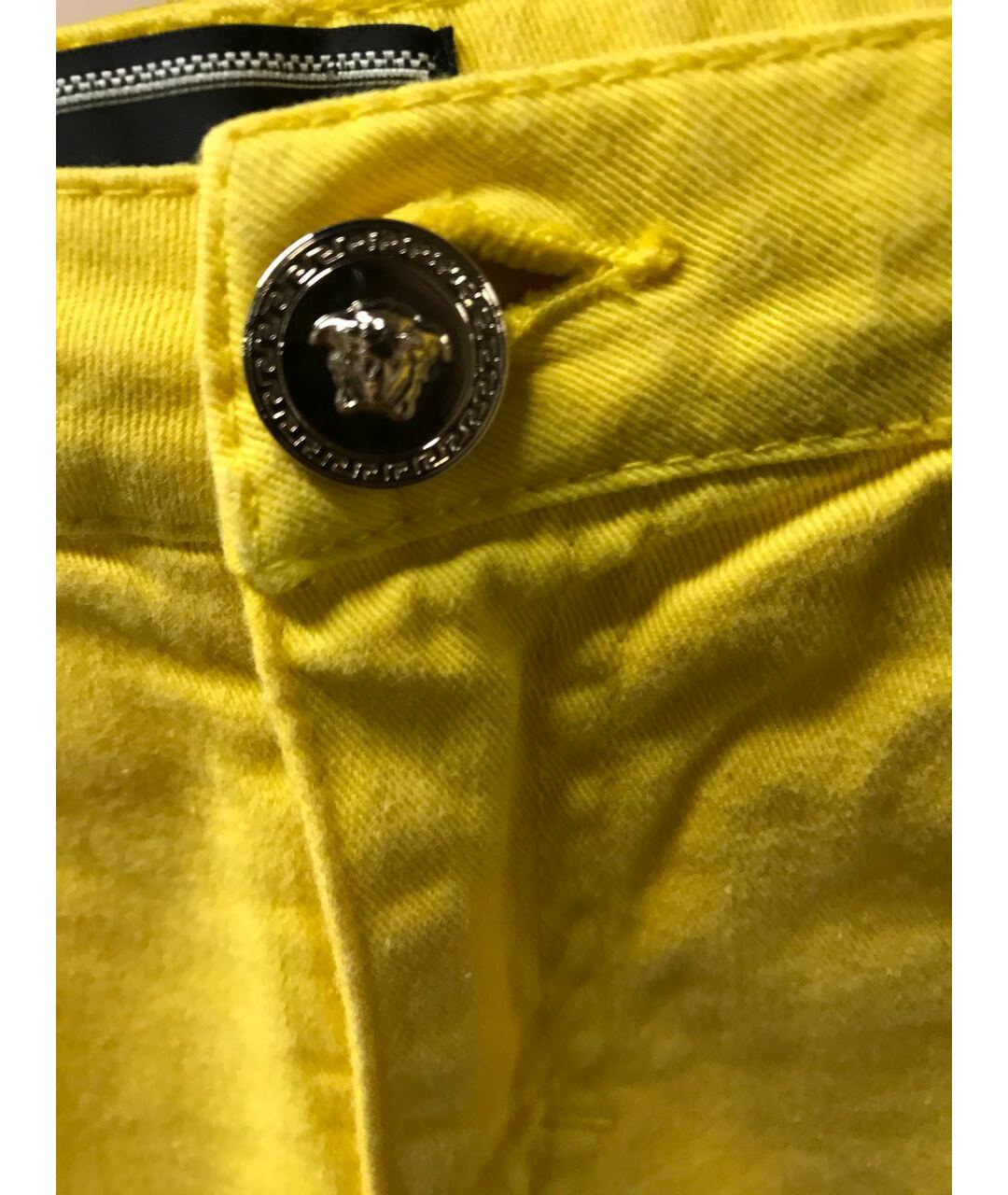 VERSACE Желтые хлопковые брюки и шорты, фото 5