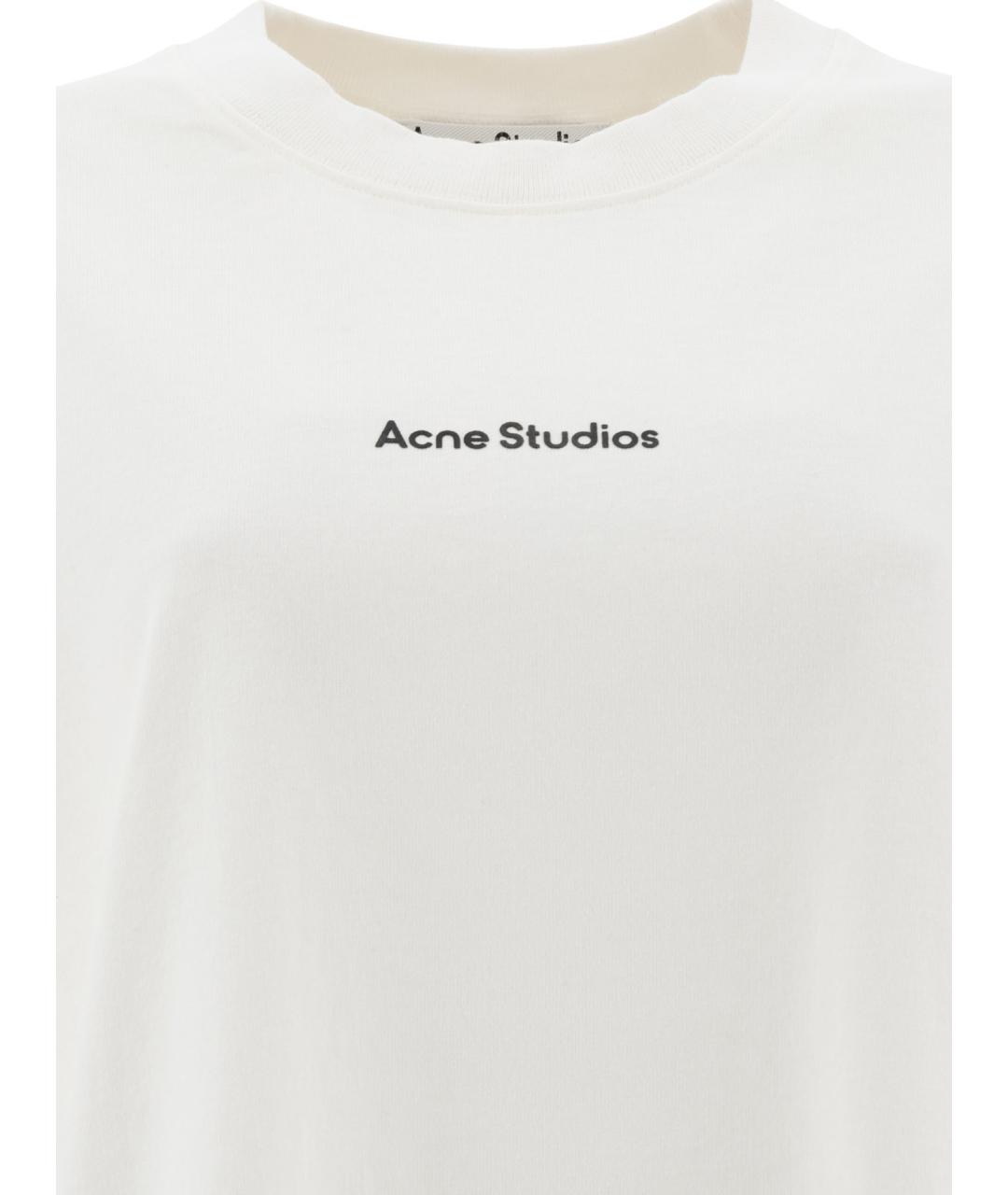 ACNE STUDIOS Белая хлопковая футболка, фото 3