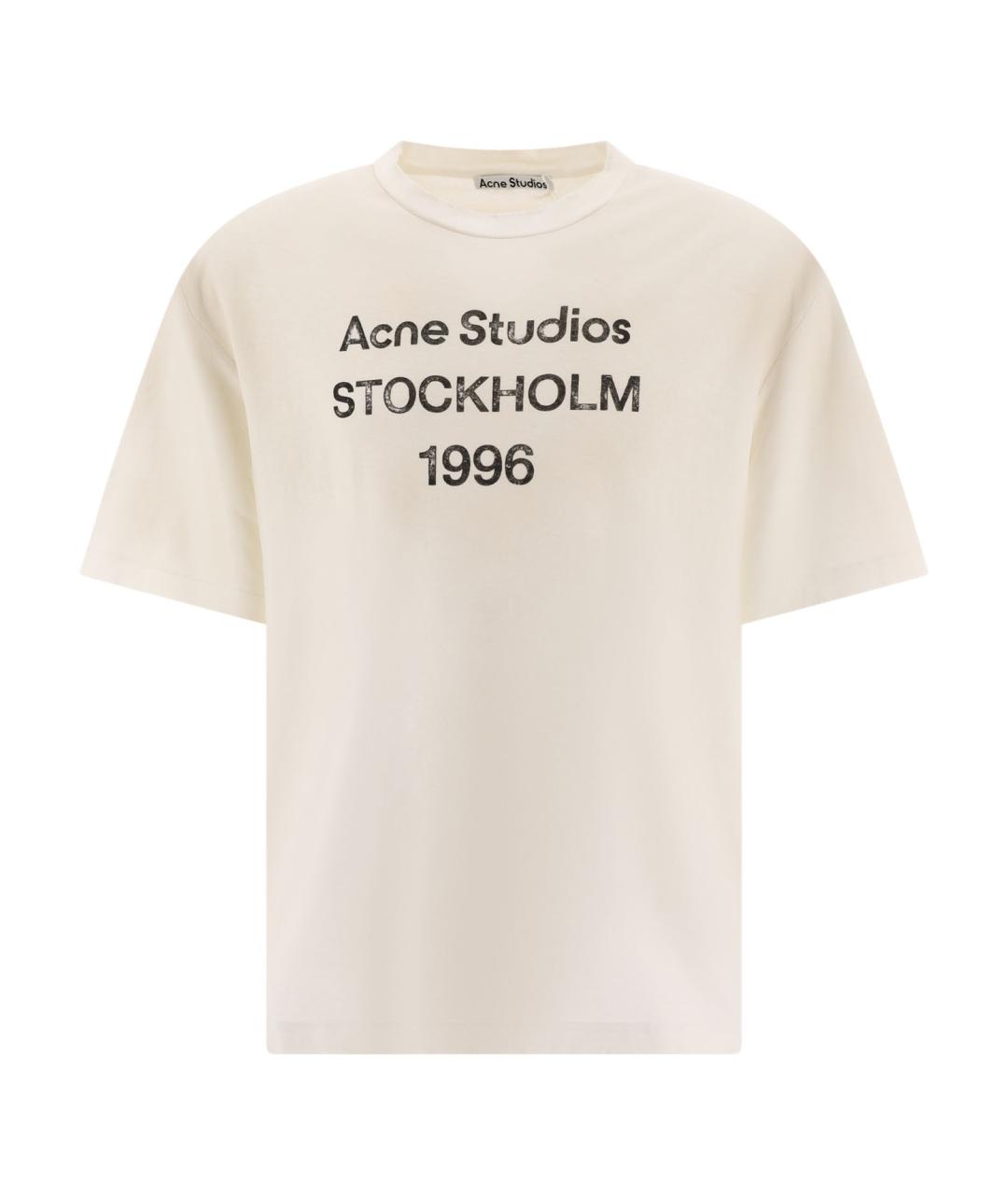 ACNE STUDIOS Белая хлопковая футболка, фото 1