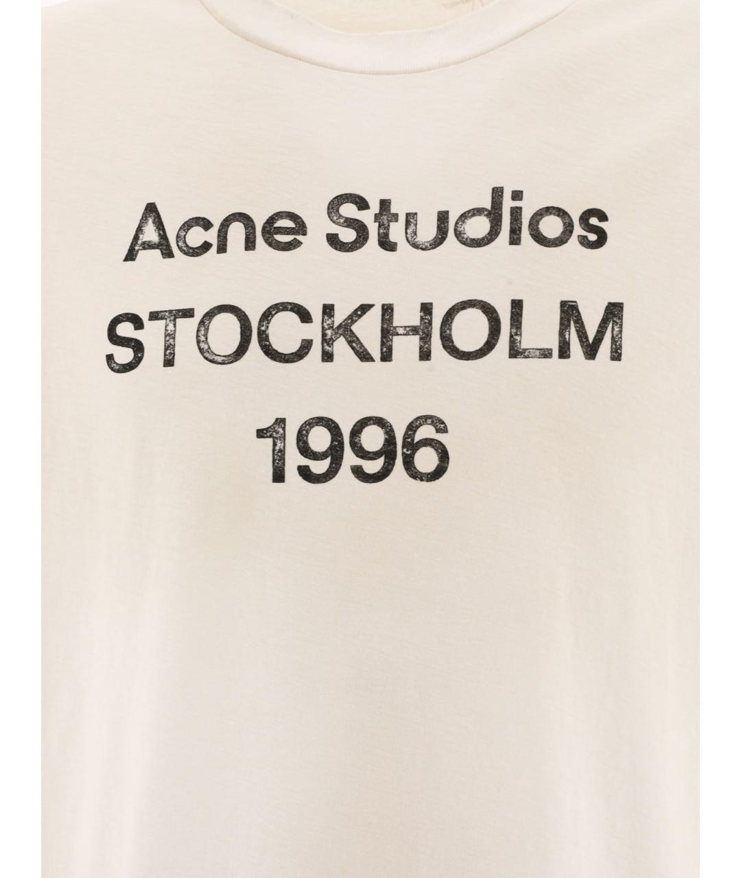 ACNE STUDIOS Белая хлопковая футболка, фото 3