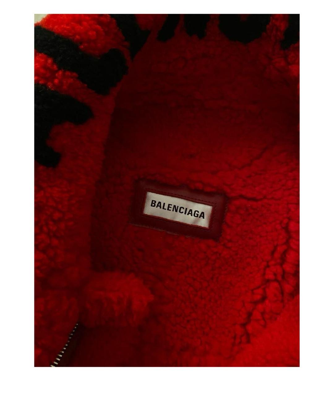 BALENCIAGA Красная кожаная дубленка, фото 5