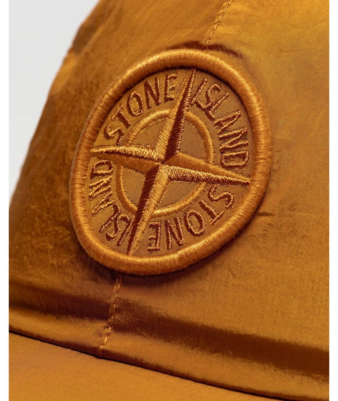 STONE ISLAND Оранжевая синтетическая кепка/бейсболка, фото 3