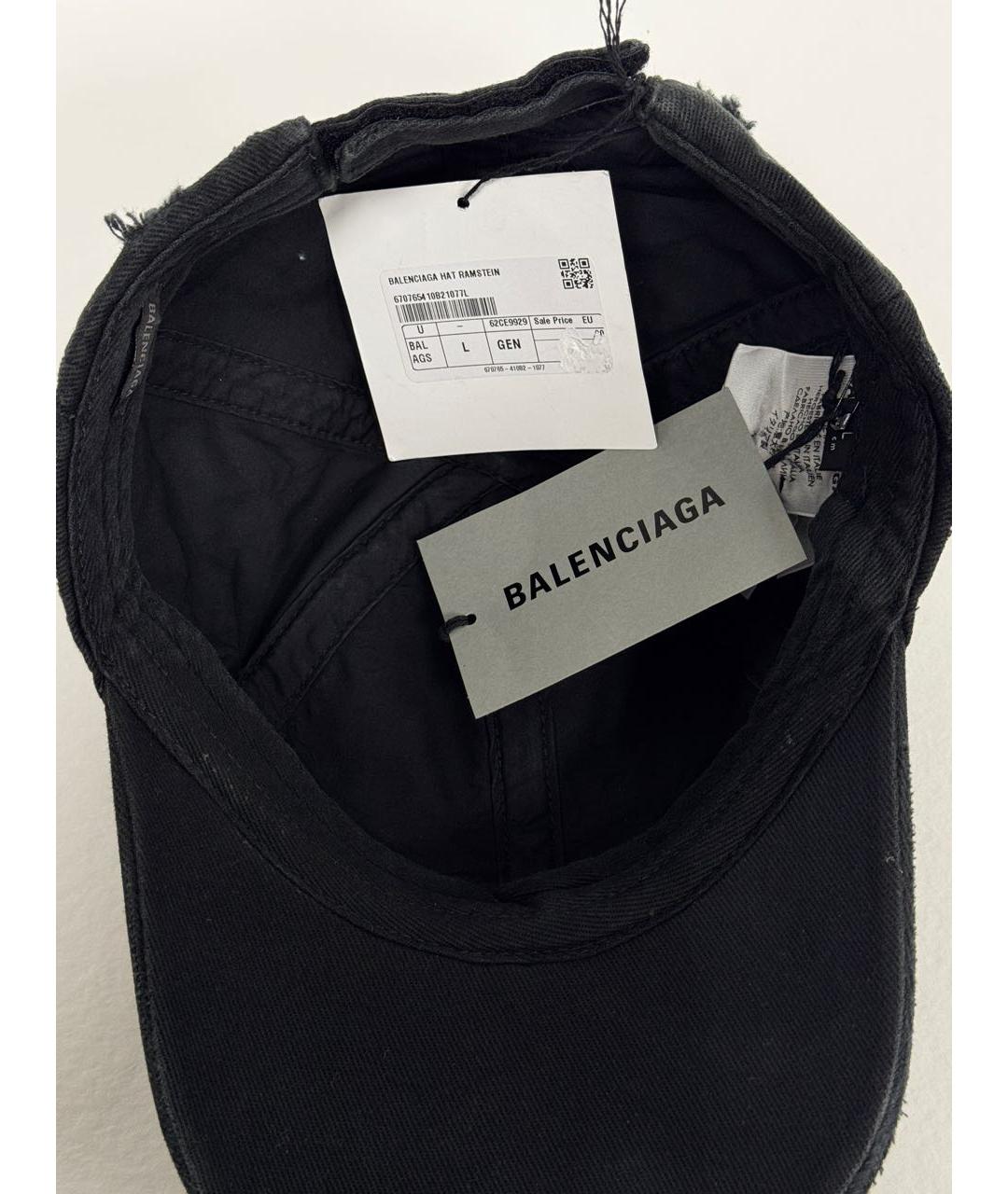 BALENCIAGA Черная хлопковая кепка/бейсболка, фото 5