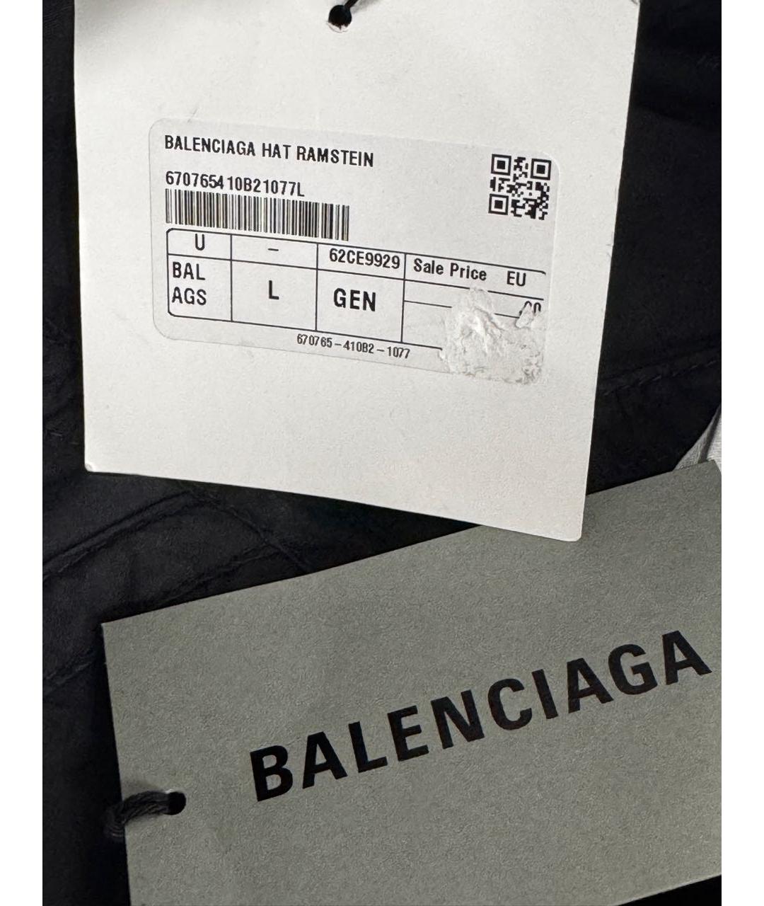 BALENCIAGA Черная хлопковая кепка/бейсболка, фото 6