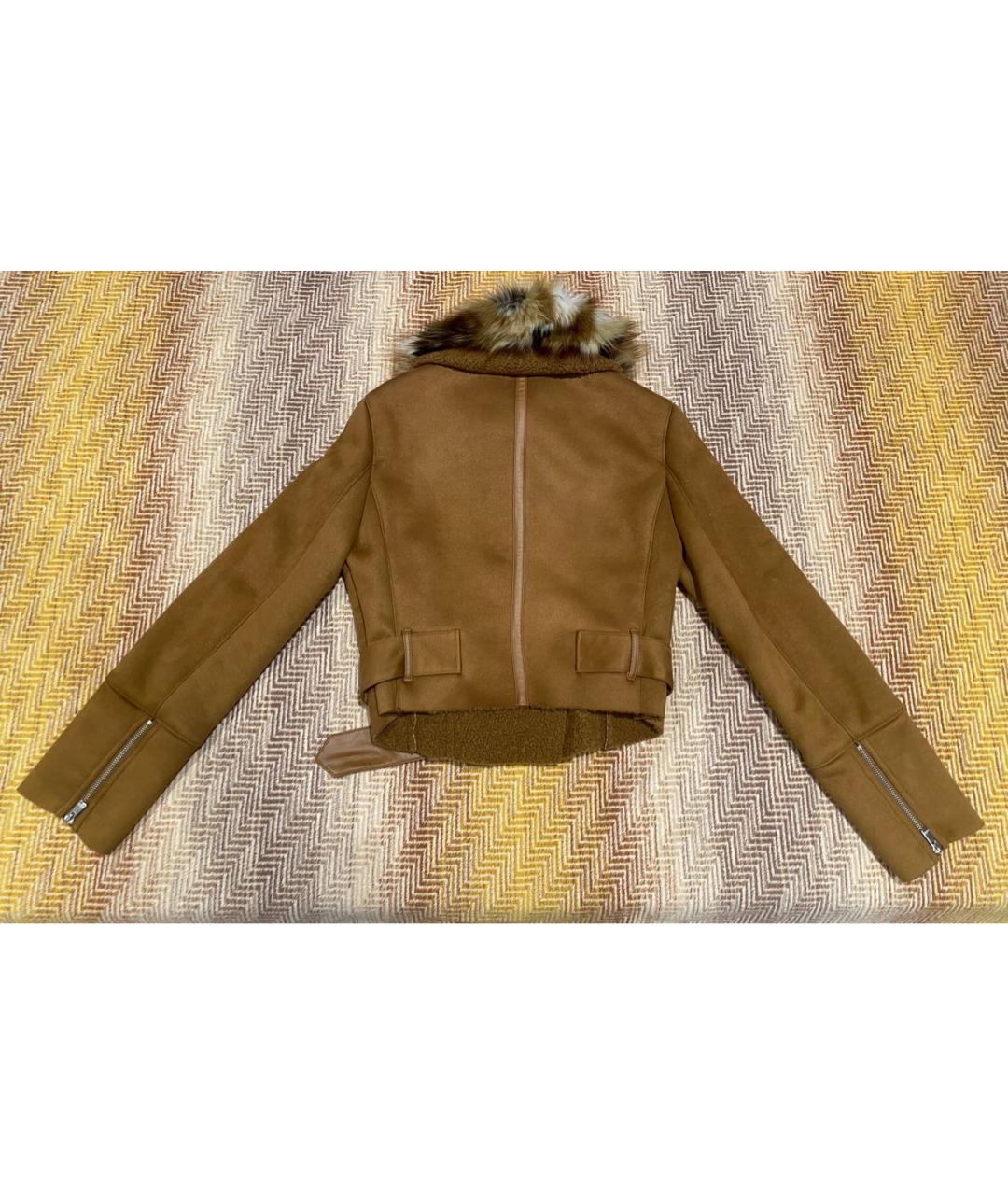 PINKO Коричневая куртка, фото 2