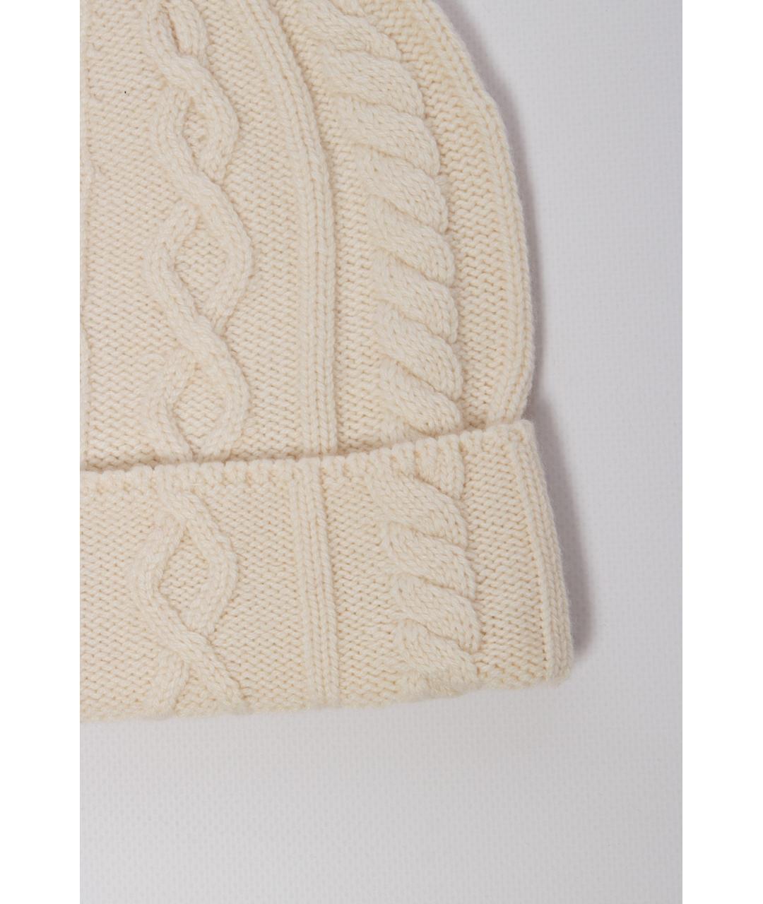 BRUNELLO CUCINELLI Бежевая кашемировая шапка, фото 2