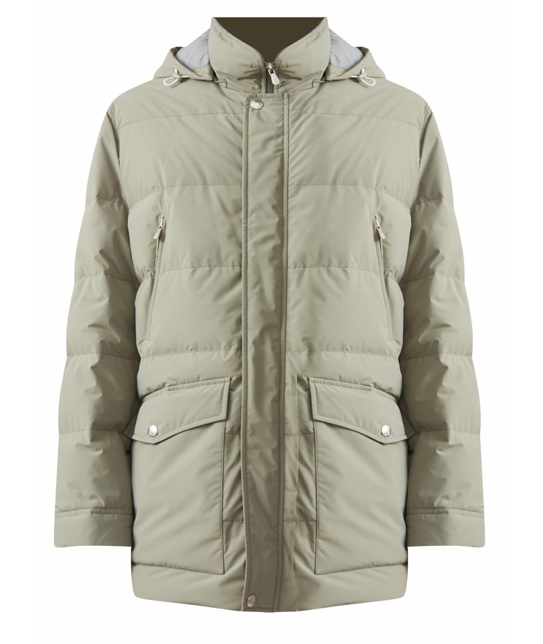 BRUNELLO CUCINELLI Хаки полиамидовая куртка, фото 1