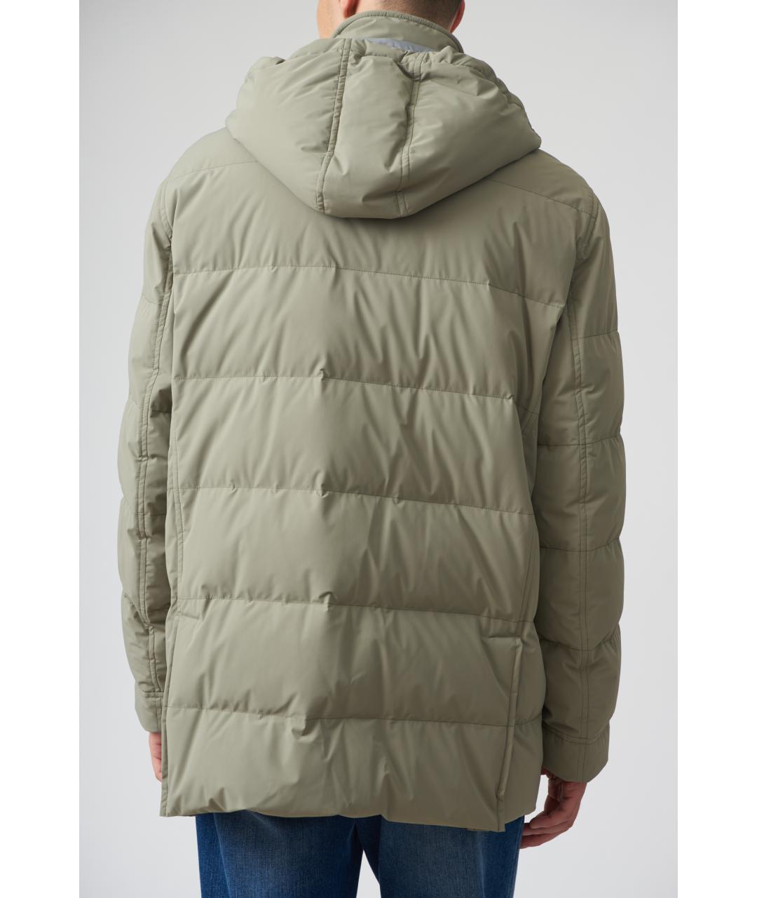 BRUNELLO CUCINELLI Хаки полиамидовая куртка, фото 6