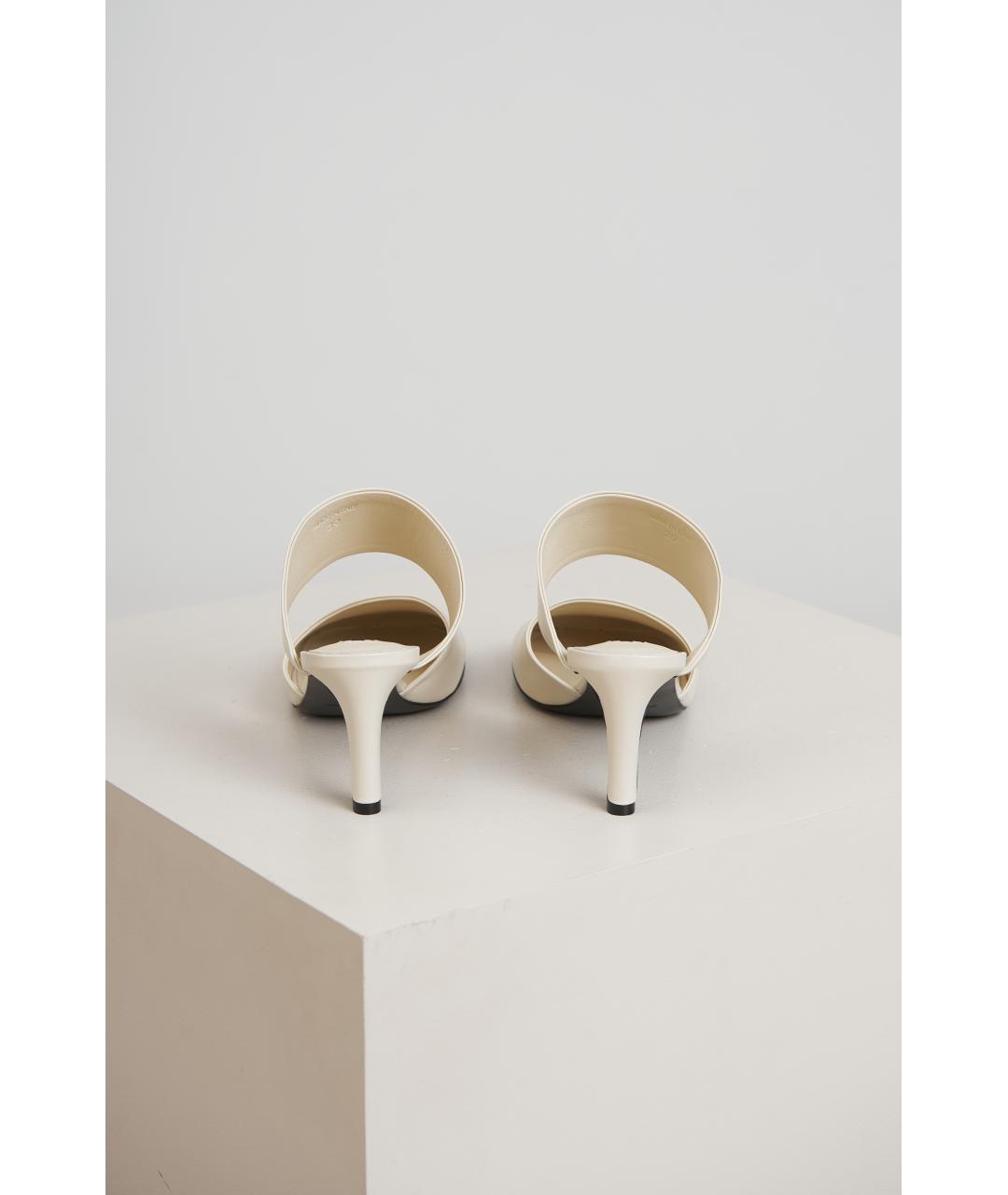 JIL SANDER Белые кожаные туфли, фото 4