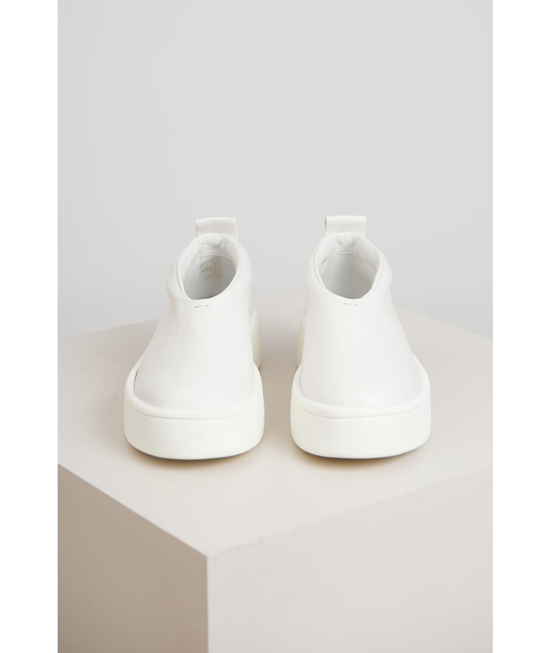 JIL SANDER Белые кожаные ботинки, фото 5