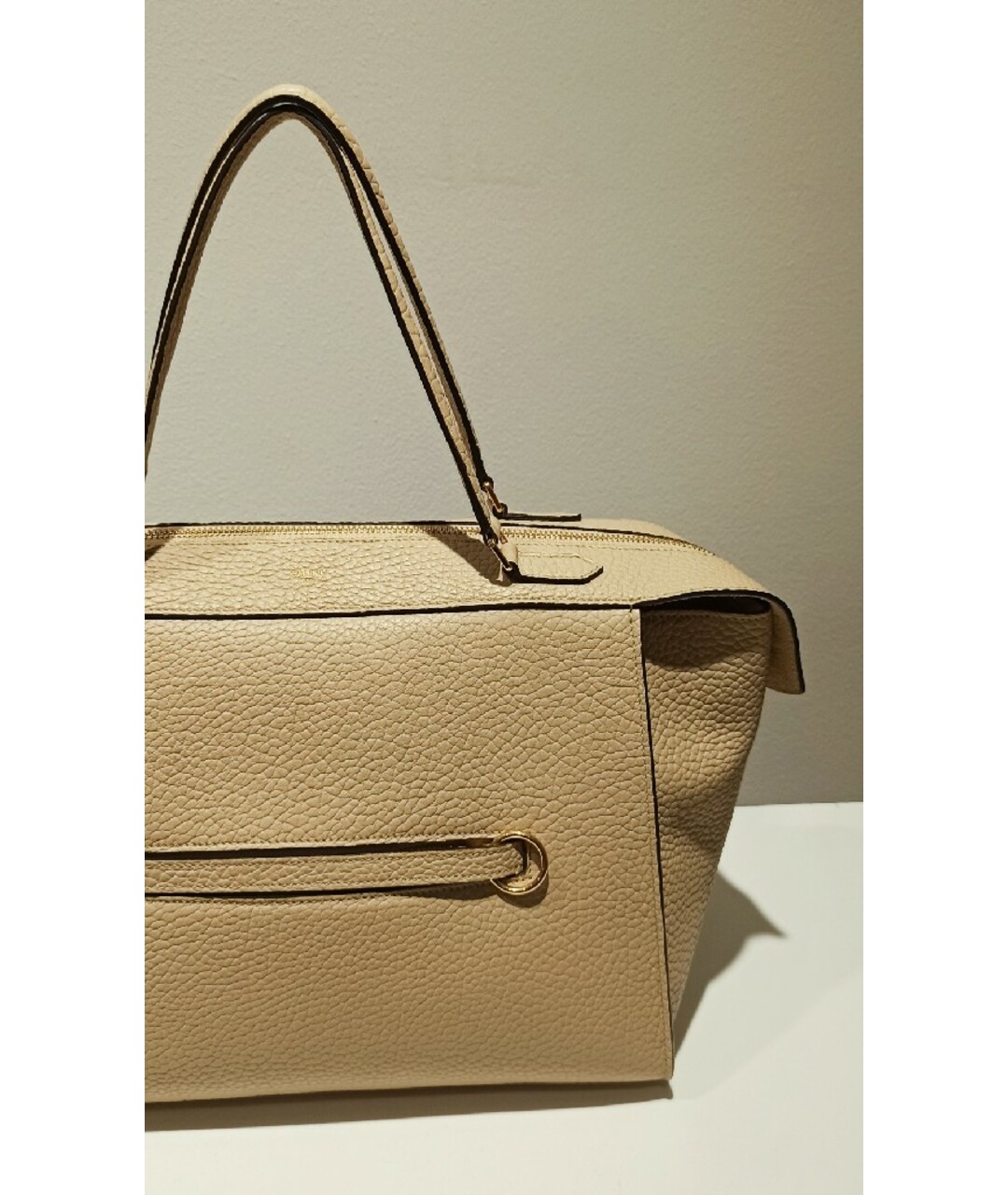 CELINE Бежевая кожаная сумка тоут, фото 5