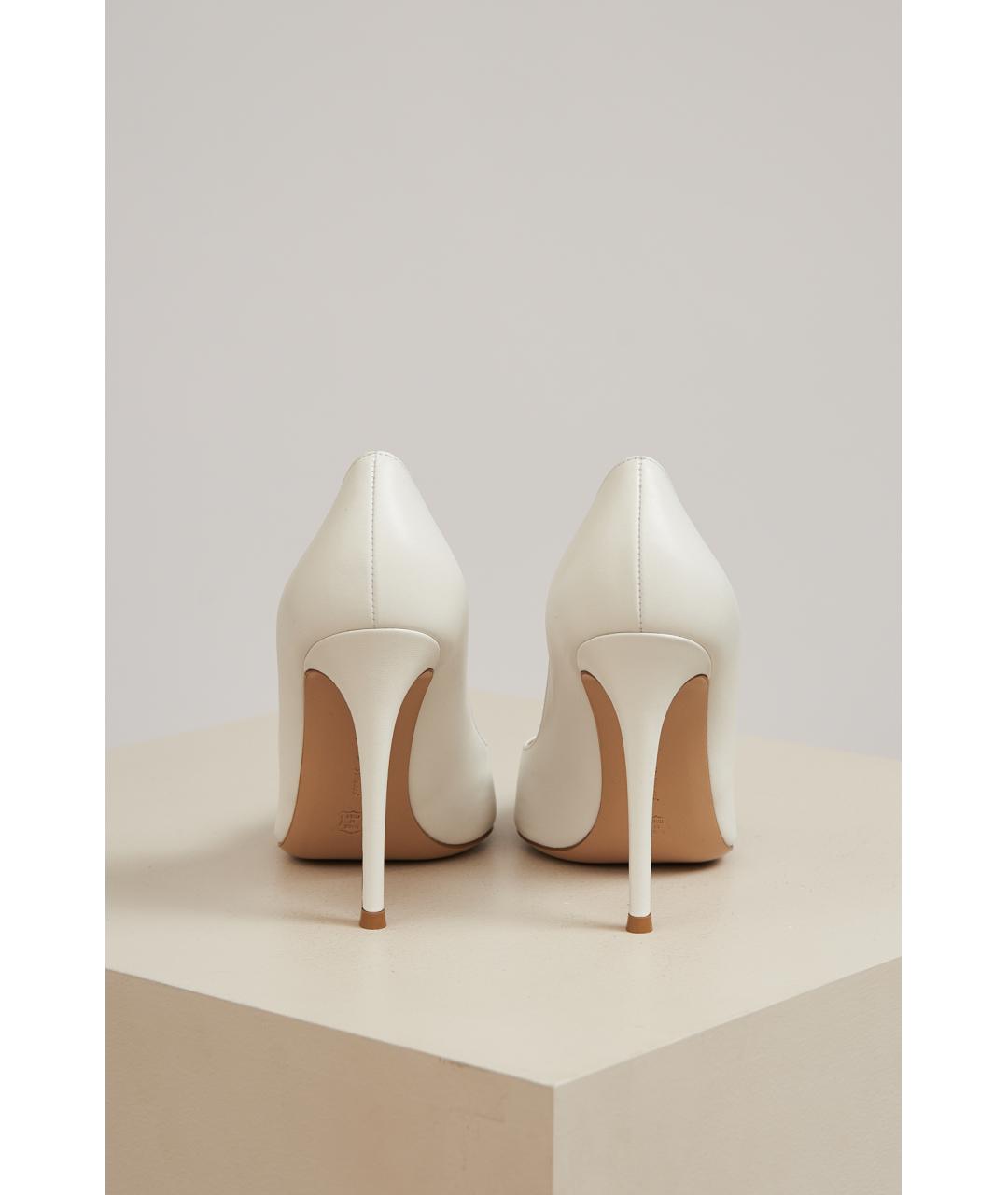 GIANVITO ROSSI Белые кожаные туфли, фото 4