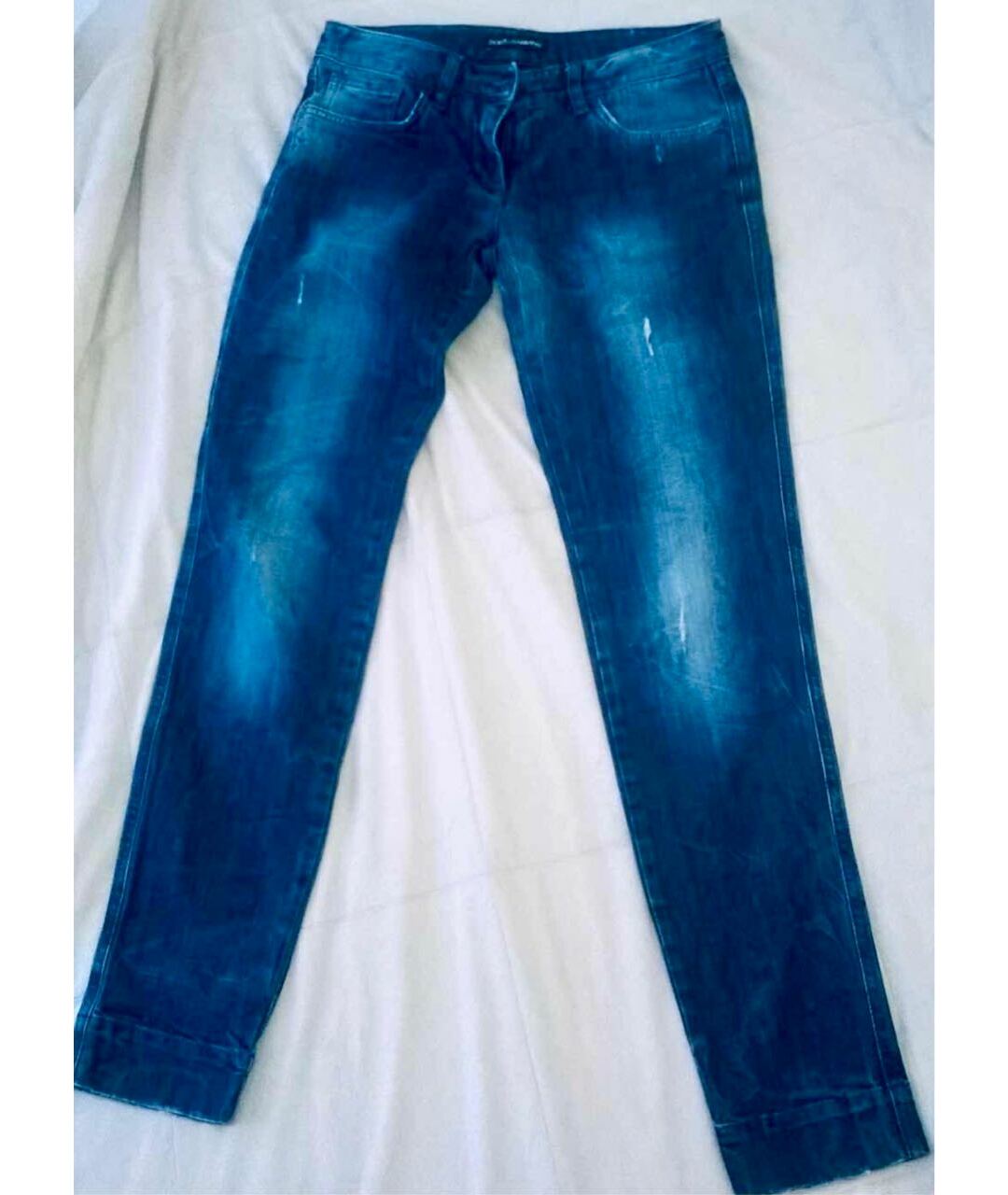 DOLCE&GABBANA Мульти хлопковые прямые джинсы, фото 4