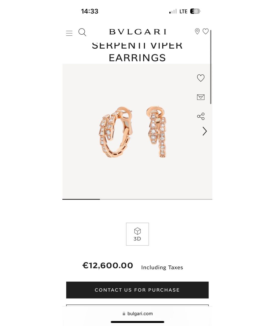 BVLGARI Розовые серьги из розового золота, фото 5