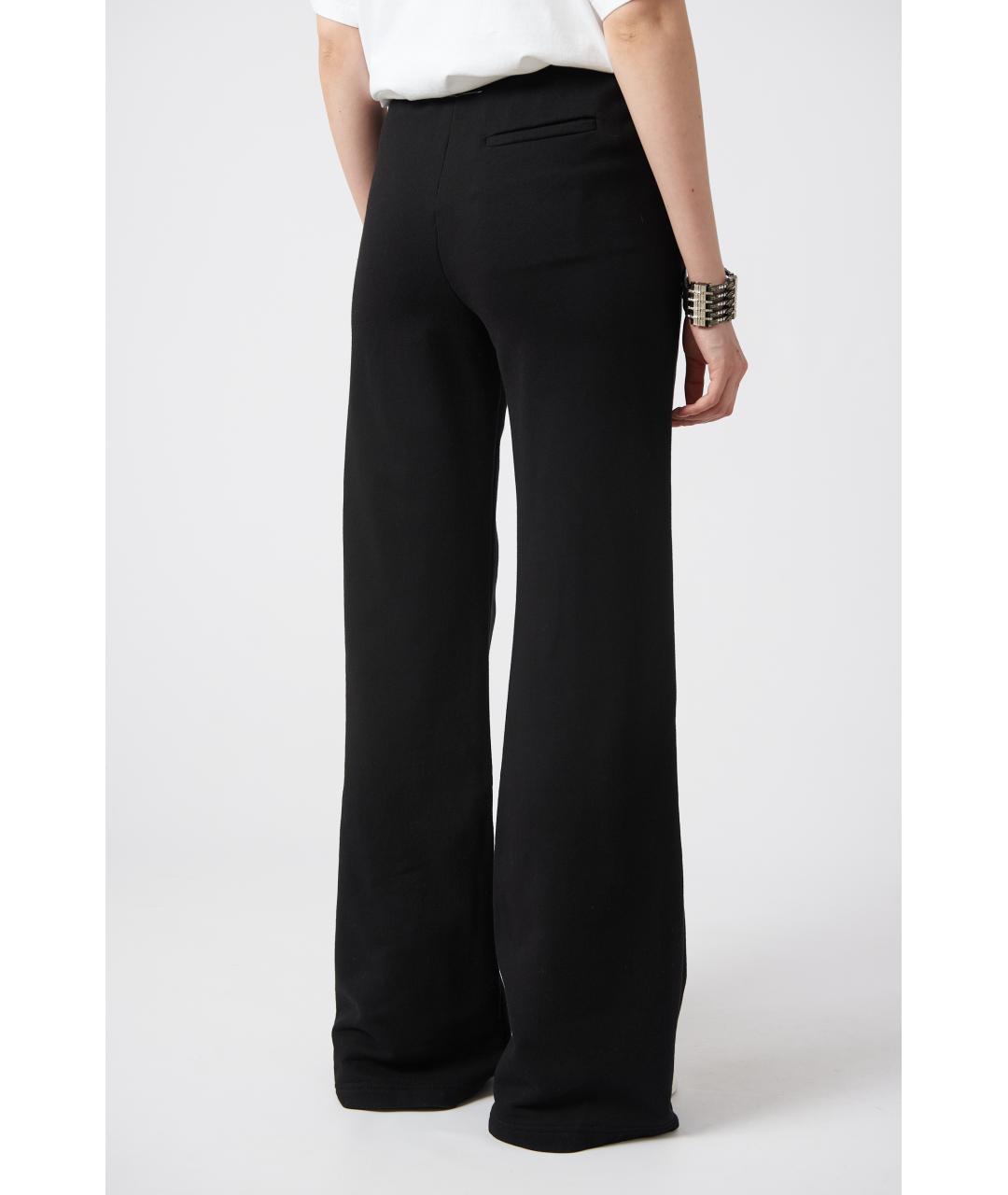 MM6 MAISON MARGIELA Черные хлопковые прямые брюки, фото 5