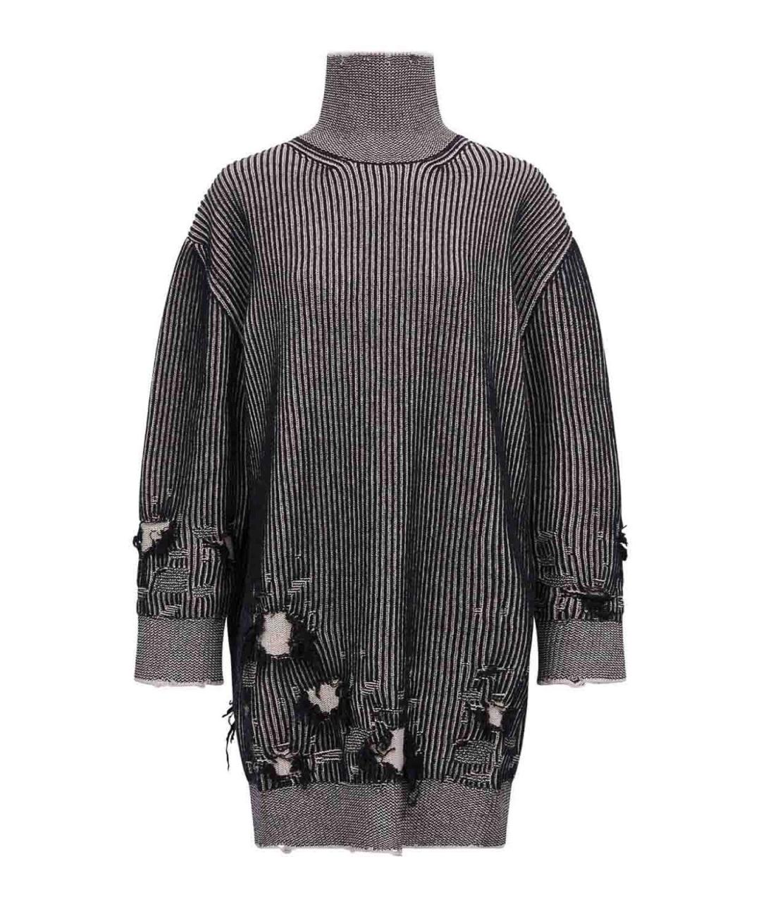MM6 MAISON MARGIELA Черное шерстяное повседневное платье, фото 1