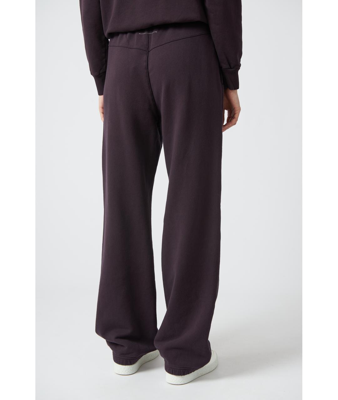 MM6 MAISON MARGIELA Фиолетовые хлопковые прямые брюки, фото 2
