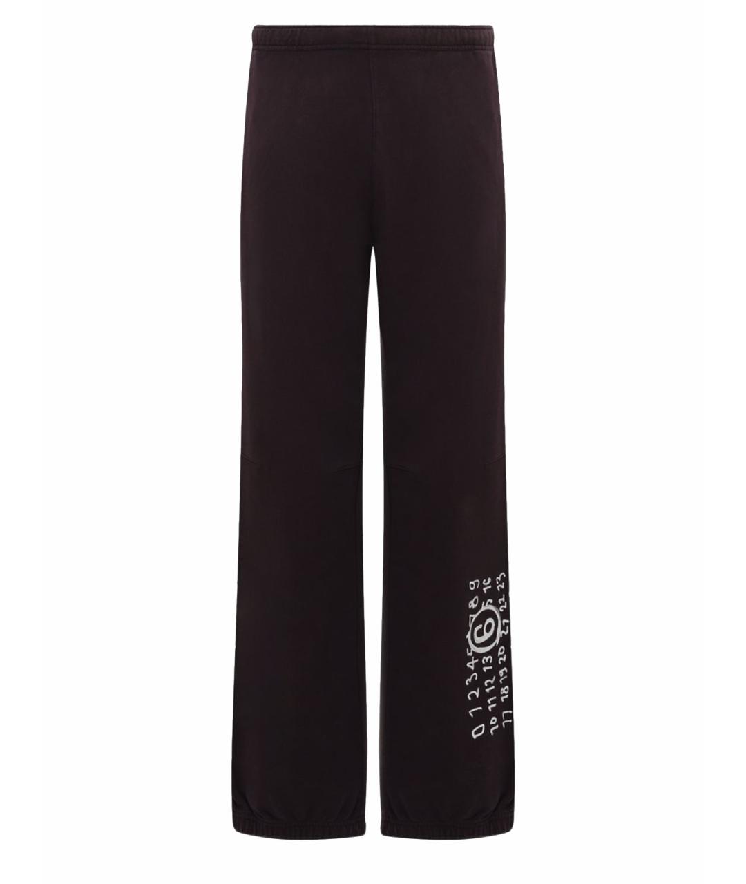 MM6 MAISON MARGIELA Фиолетовые хлопковые прямые брюки, фото 1
