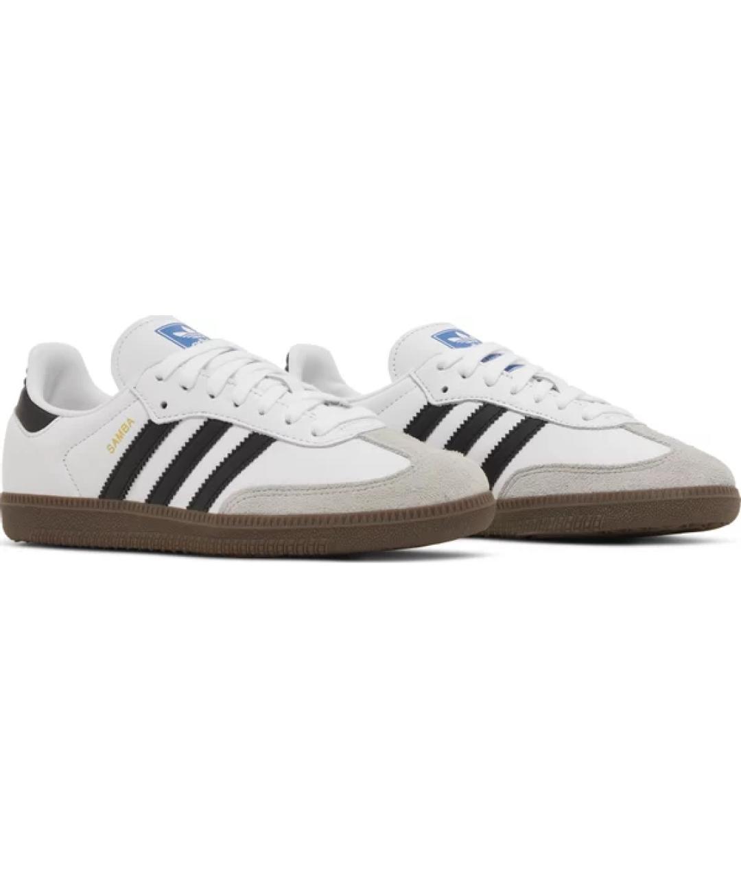 ADIDAS Белые кожаные кроссовки, фото 5