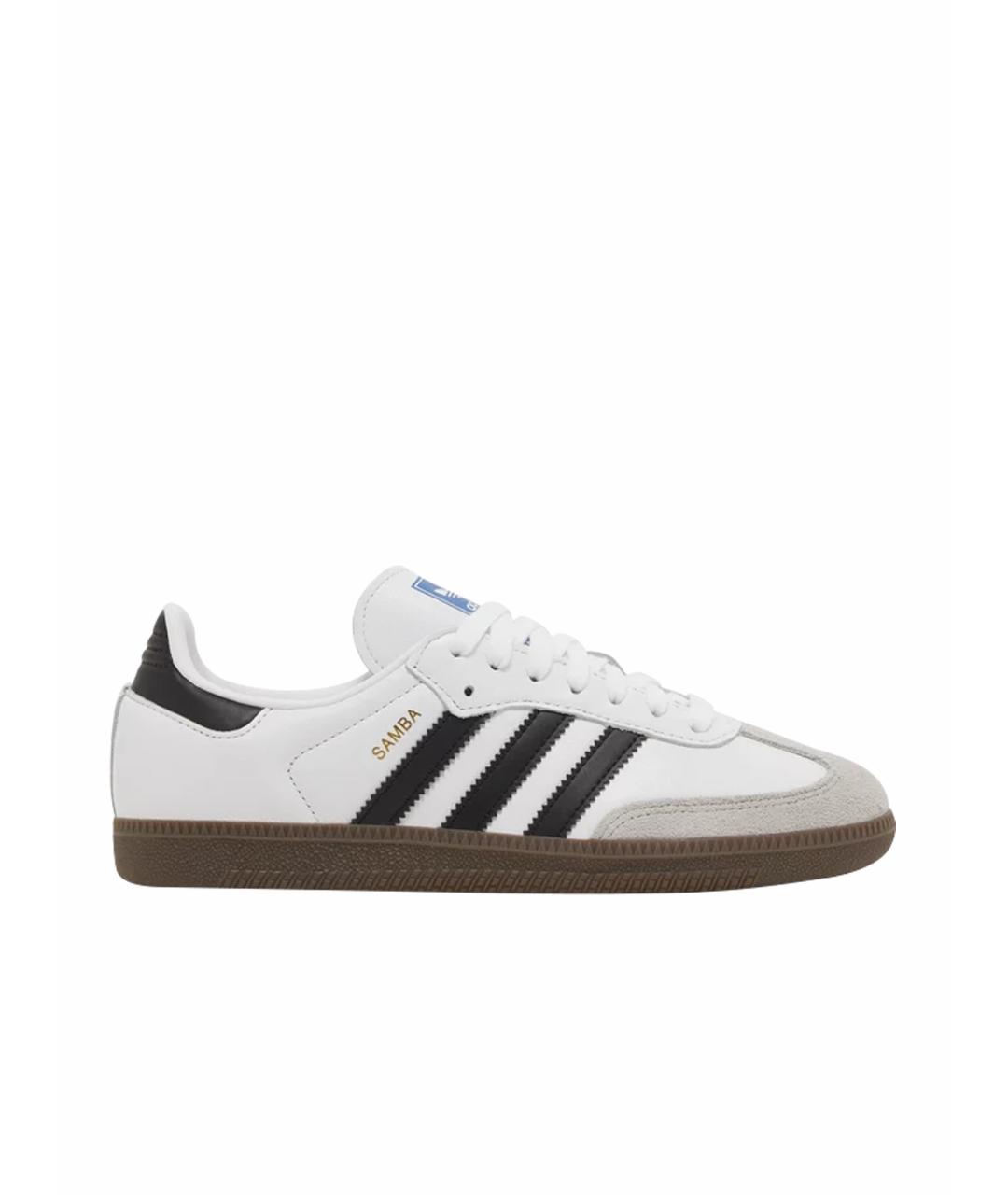 ADIDAS Белые кожаные кроссовки, фото 1