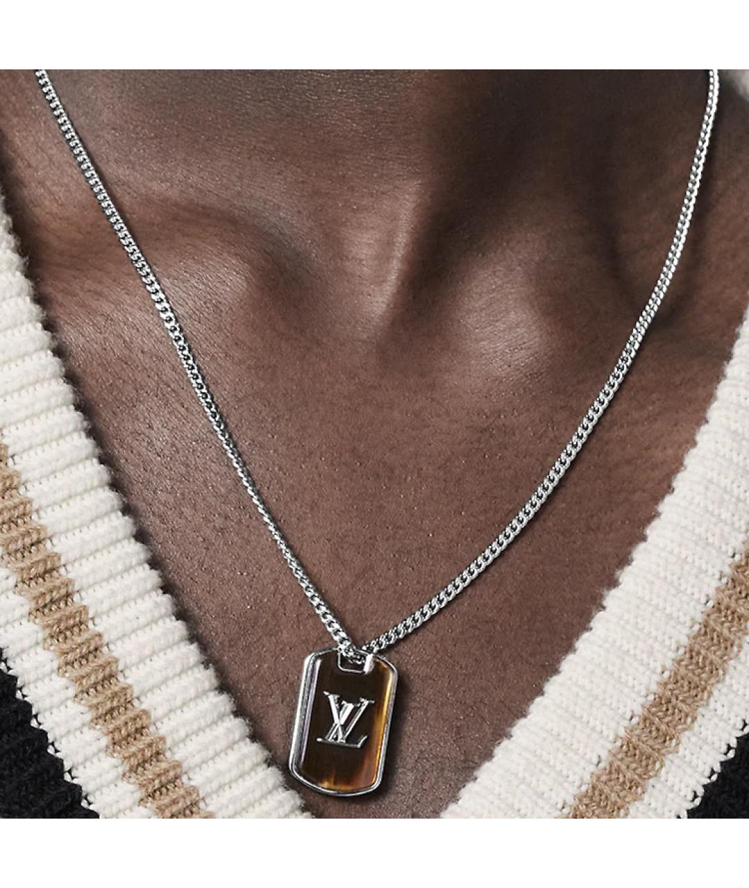 LOUIS VUITTON Серебряная металлическая цепочка/подвеска, фото 5