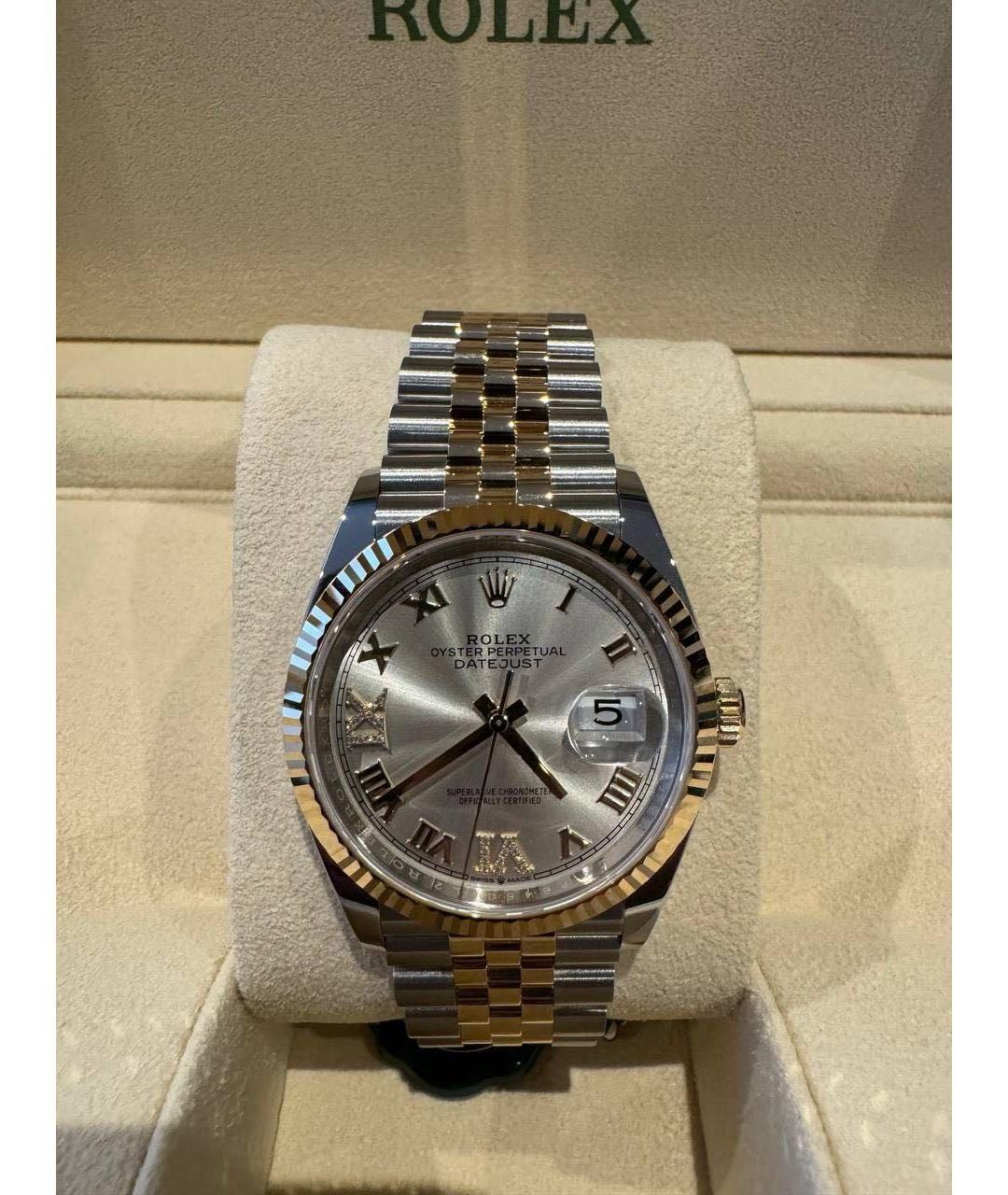 ROLEX Серебряные часы из желтого золота, фото 3