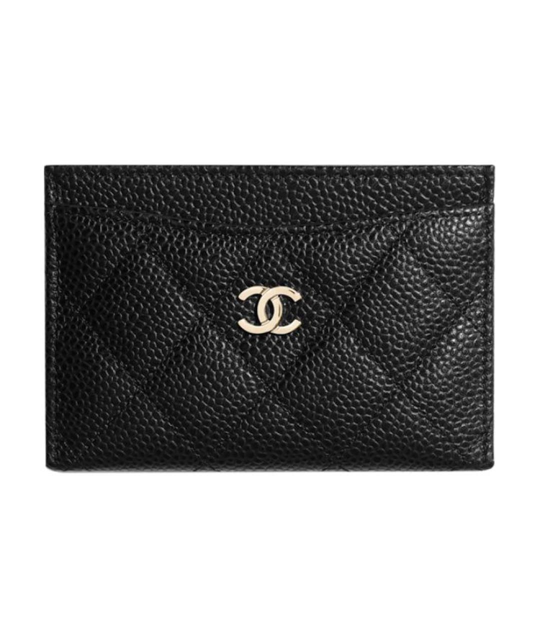 CHANEL Черный кожаный кардхолдер, фото 1