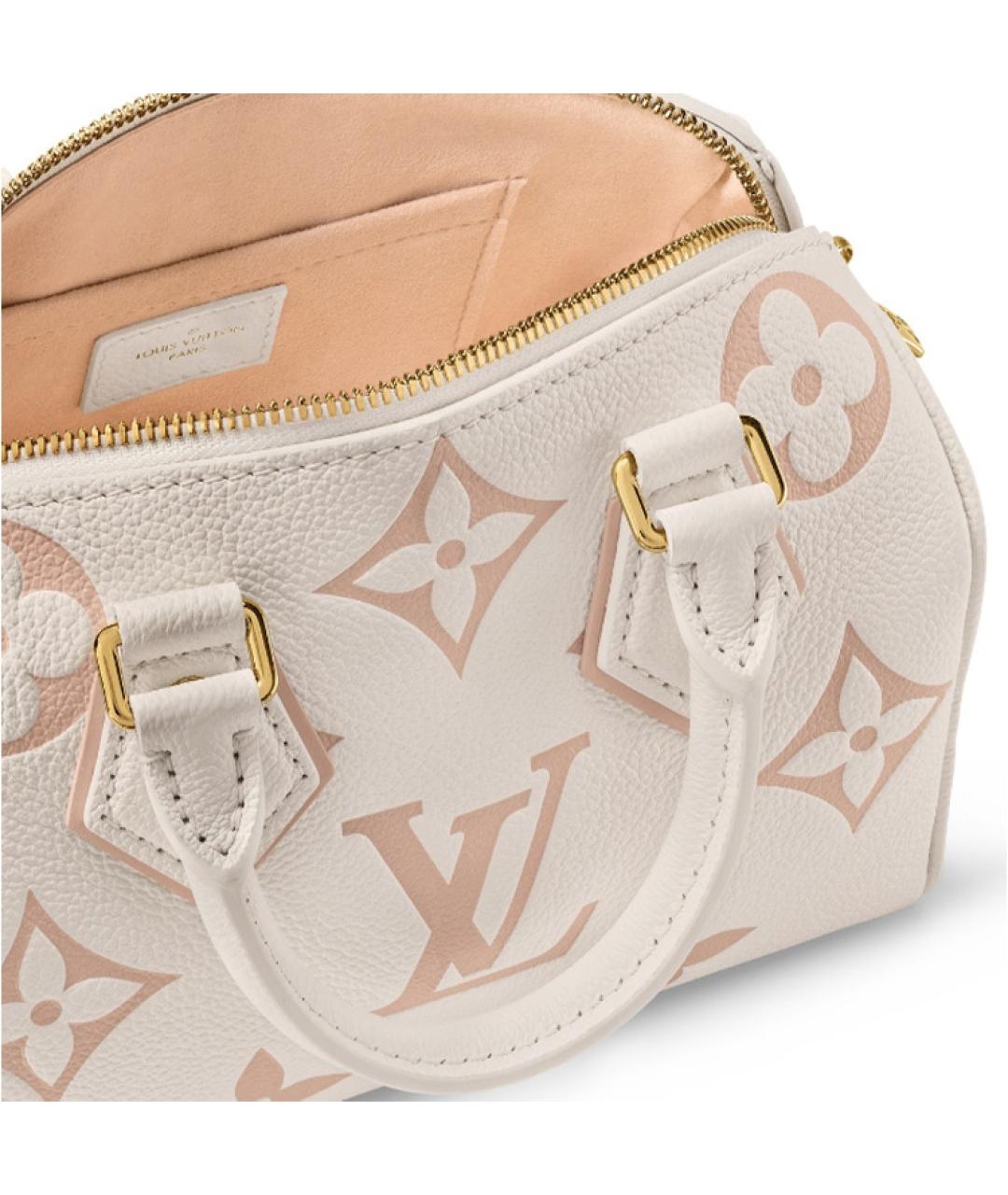 LOUIS VUITTON Белая кожаная сумка через плечо, фото 6
