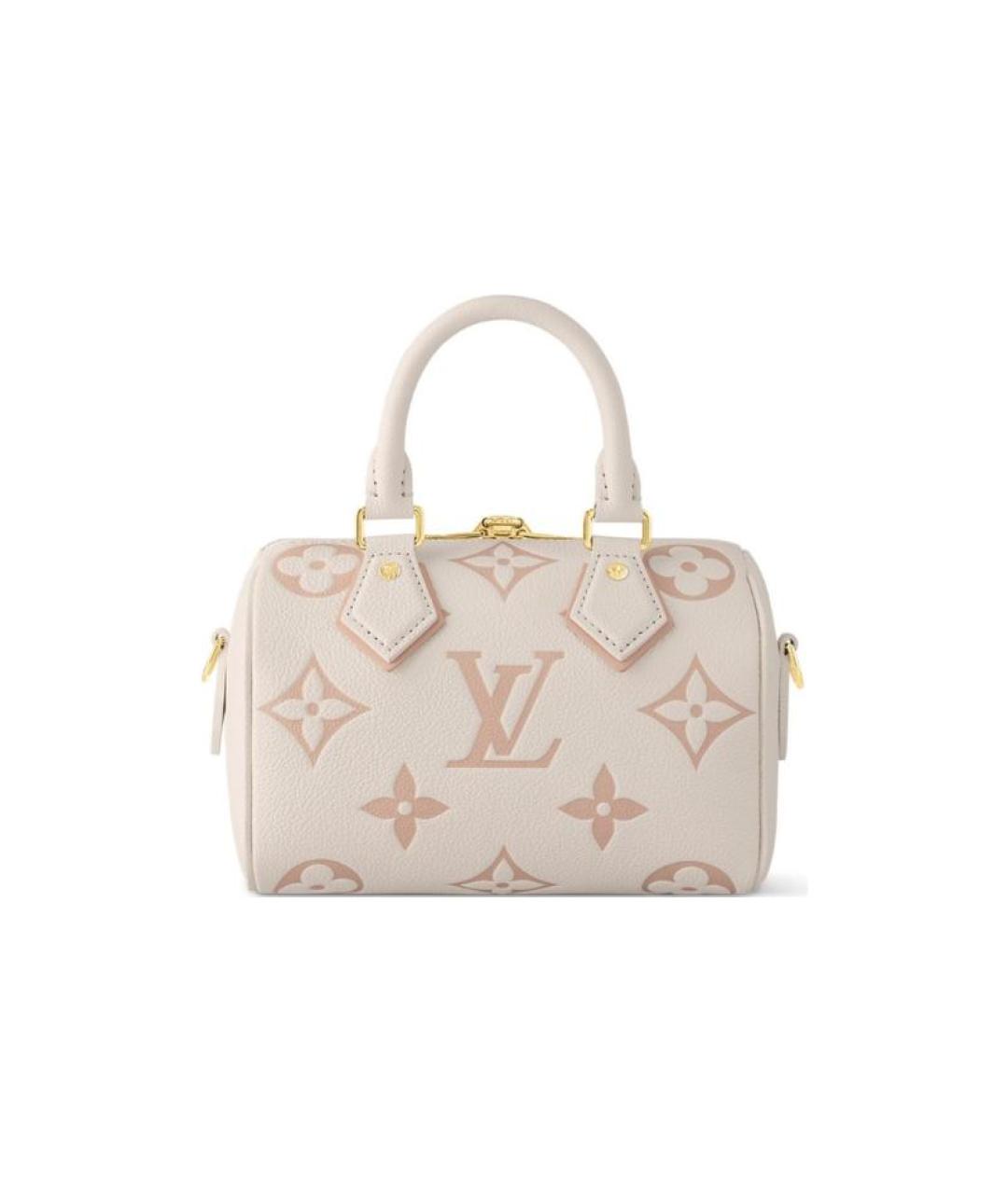 LOUIS VUITTON Белая кожаная сумка через плечо, фото 3