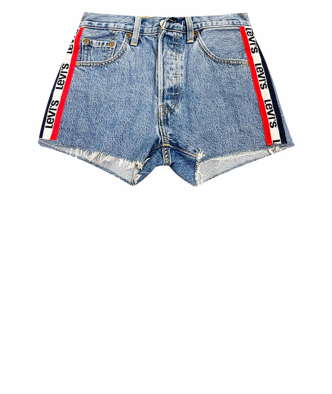 LEVI'S Синие хлопковые шорты, фото 1