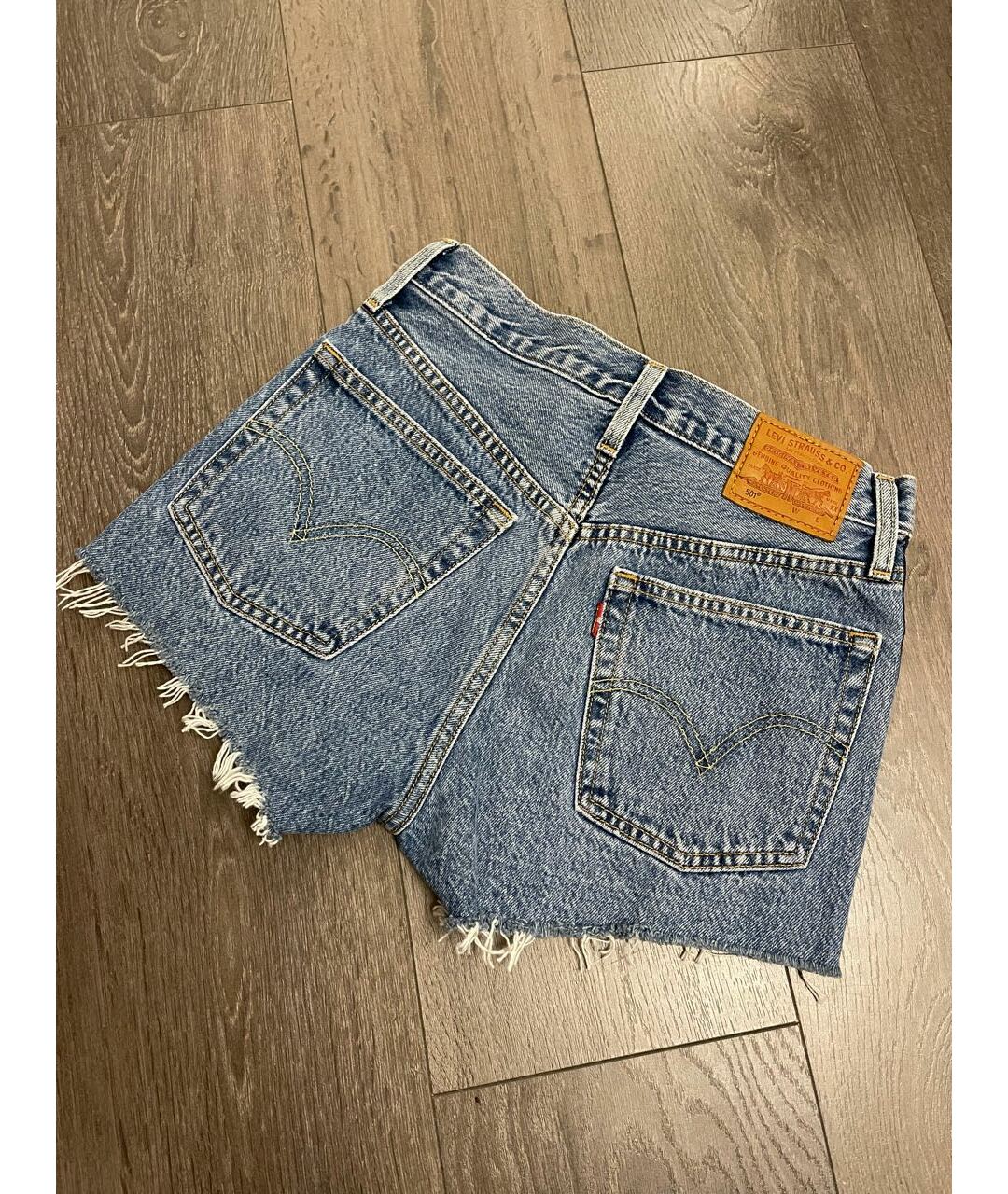 LEVI'S Синие хлопковые шорты, фото 2