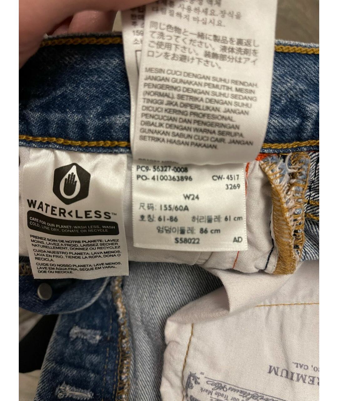 LEVI'S Синие хлопковые шорты, фото 4