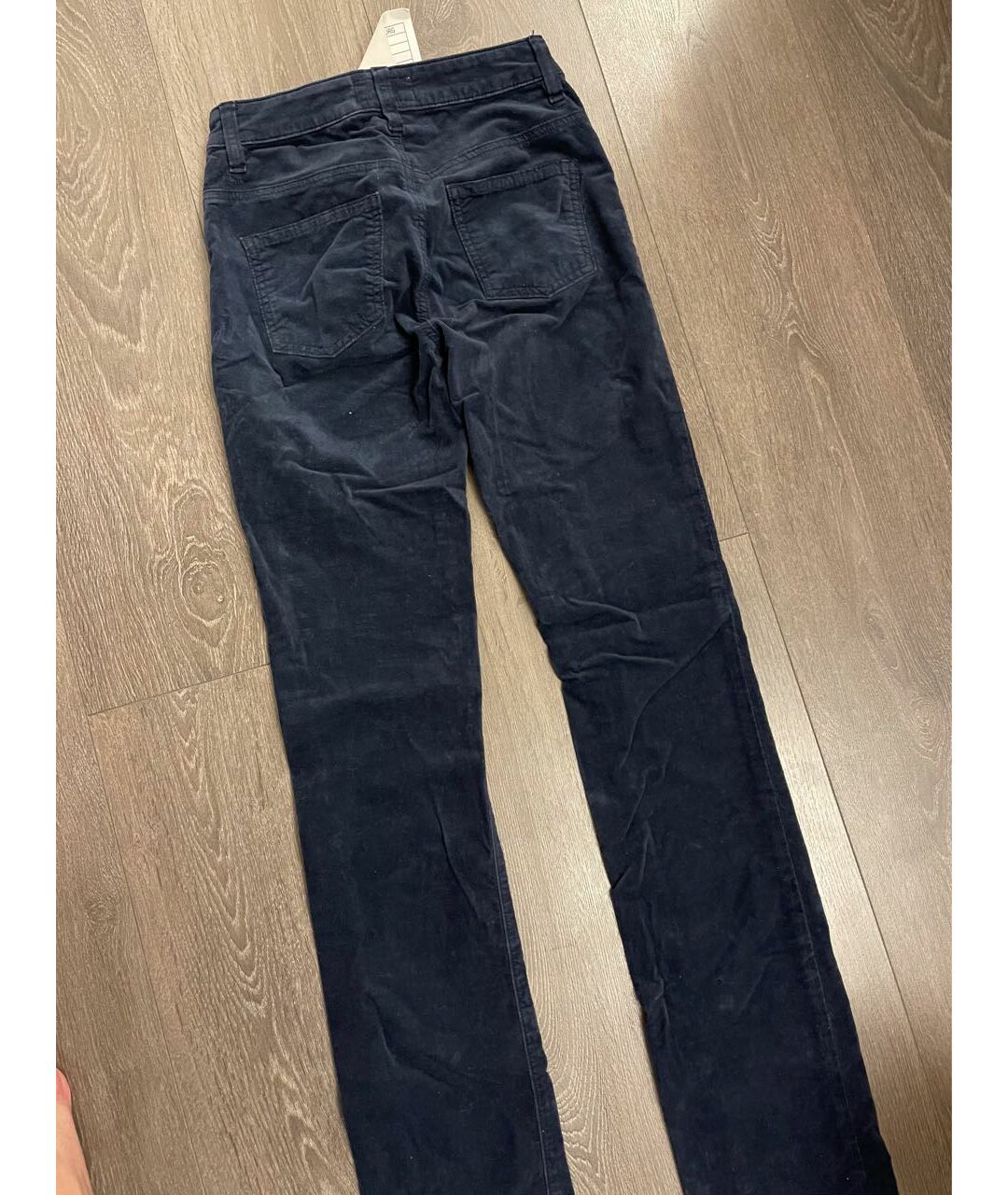 CURRENT/ELLIOTT Синие бархатные брюки узкие, фото 2