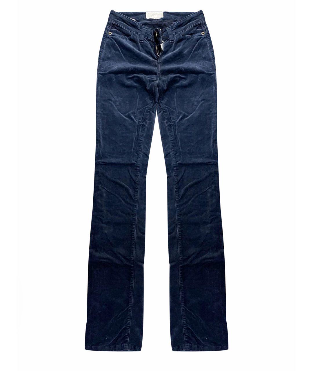 CURRENT/ELLIOTT Синие бархатные брюки узкие, фото 1