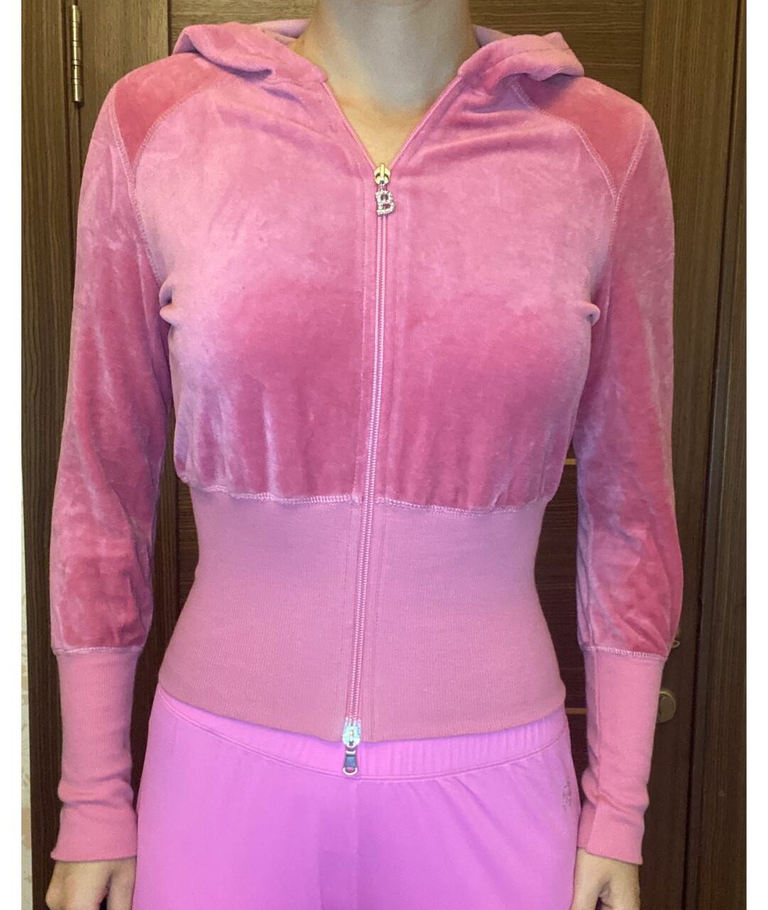 BLUMARINE Розовая хлопковая спортивная куртка, фото 8