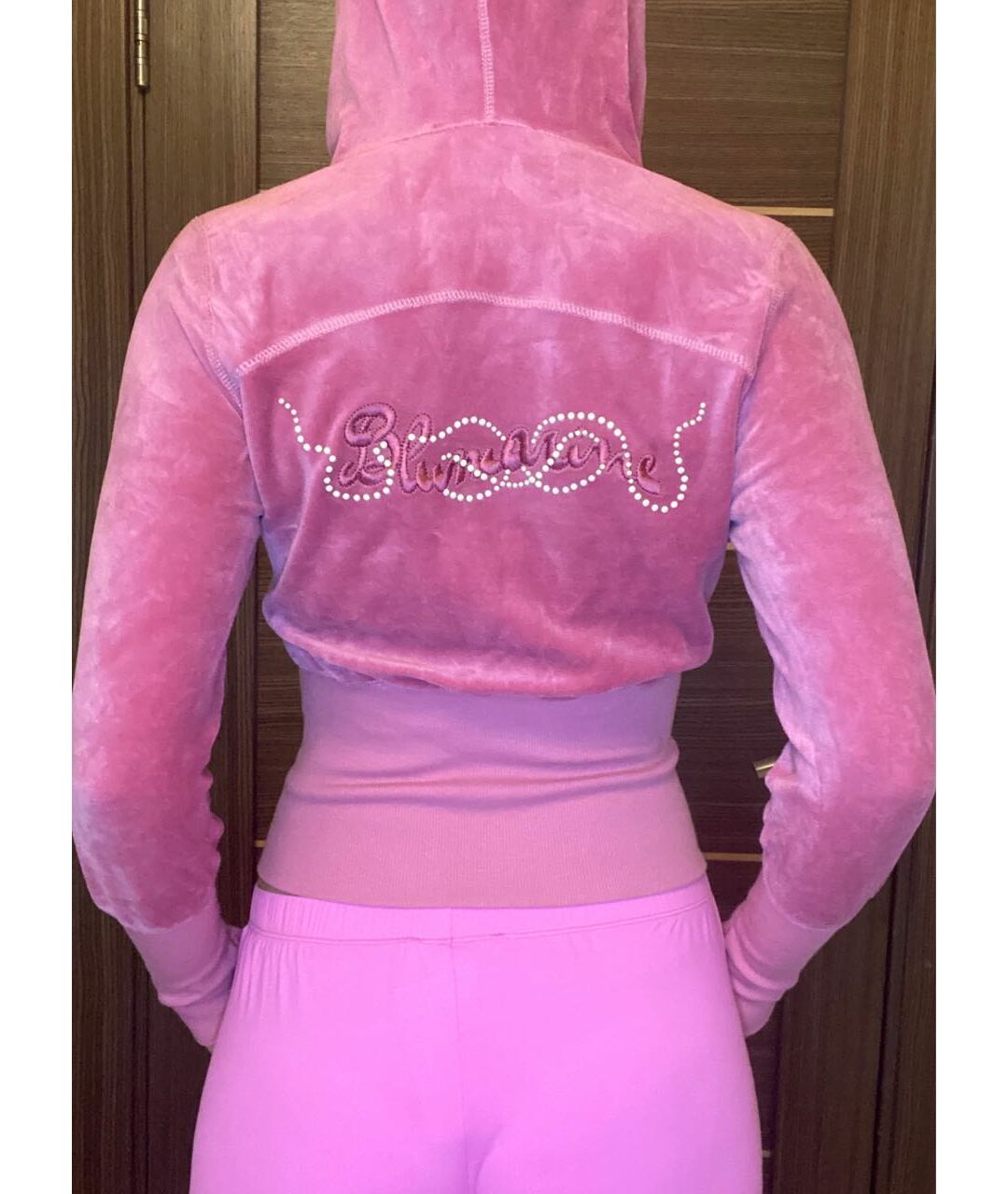 BLUMARINE Розовая хлопковая спортивная куртка, фото 3