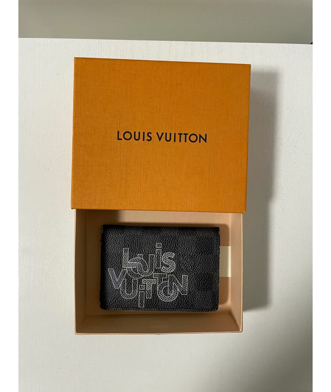 LOUIS VUITTON PRE-OWNED Антрацитовый кожаный кошелек, фото 5