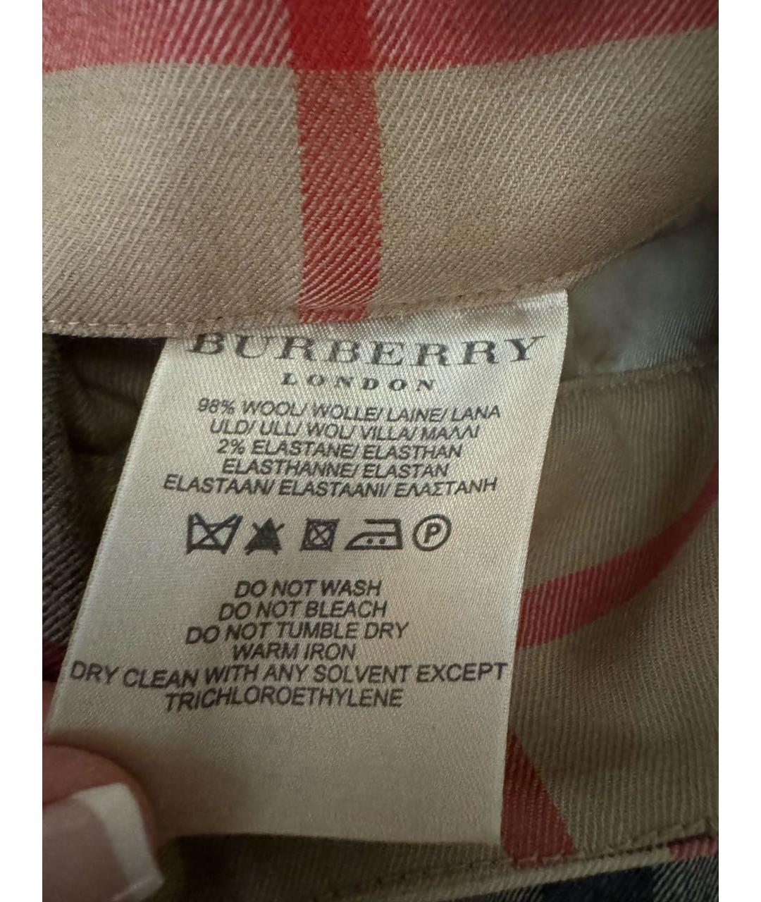 BURBERRY Бежевая кашемировая юбка миди, фото 4