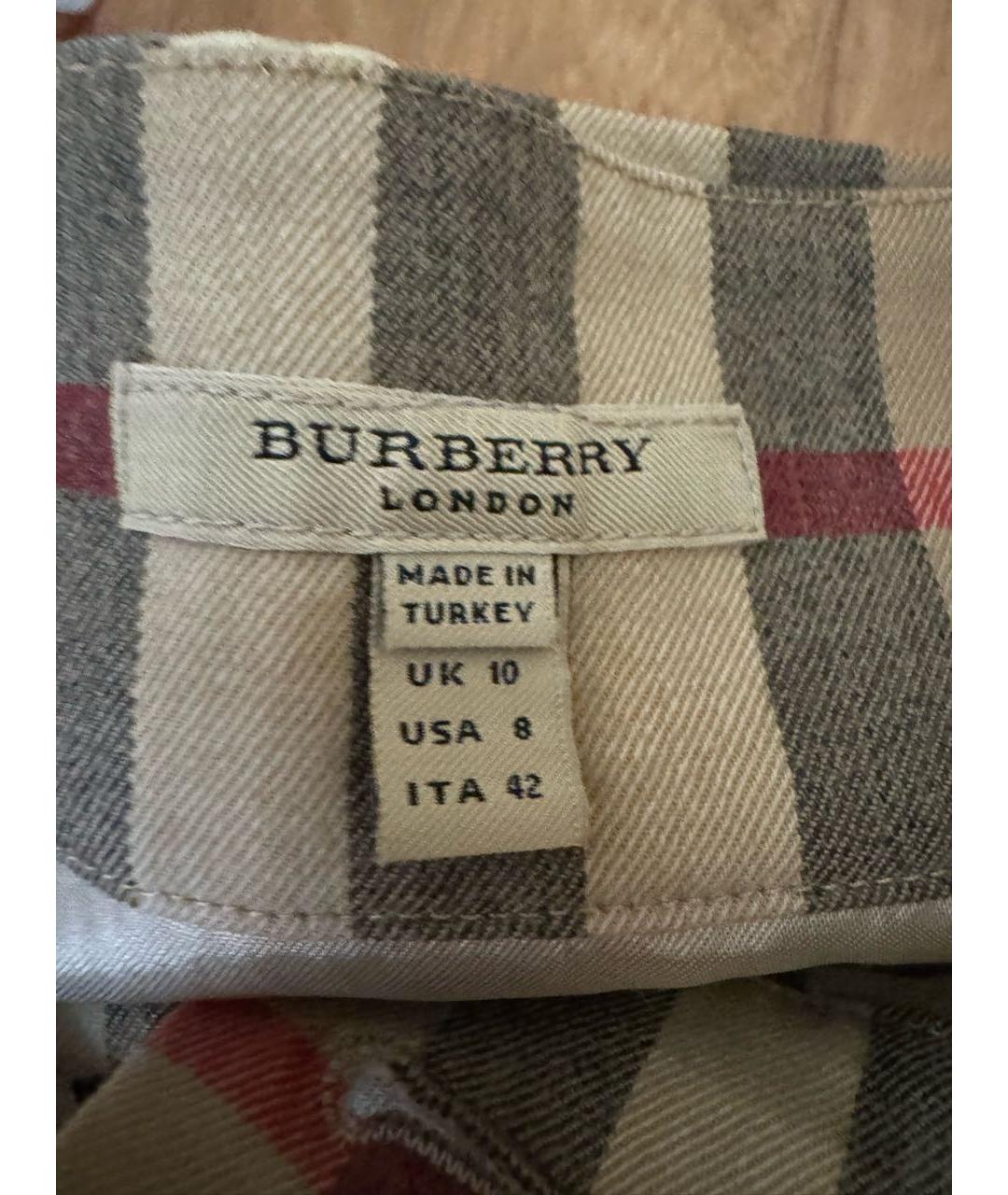 BURBERRY Бежевая кашемировая юбка миди, фото 3