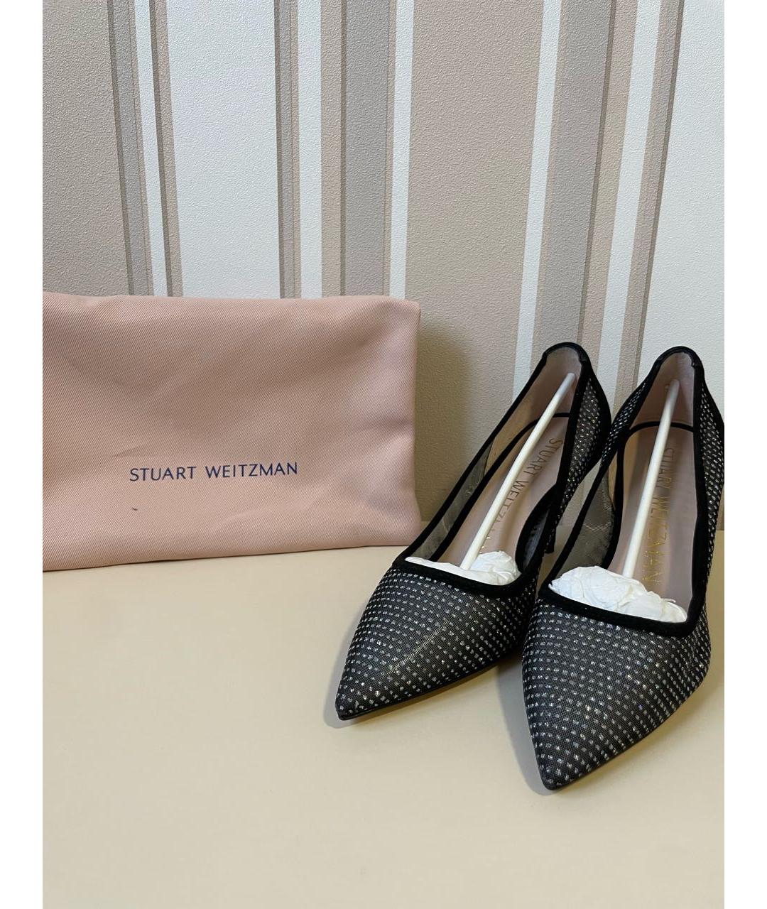 STUART WEITZMAN Черные кожаные туфли, фото 2