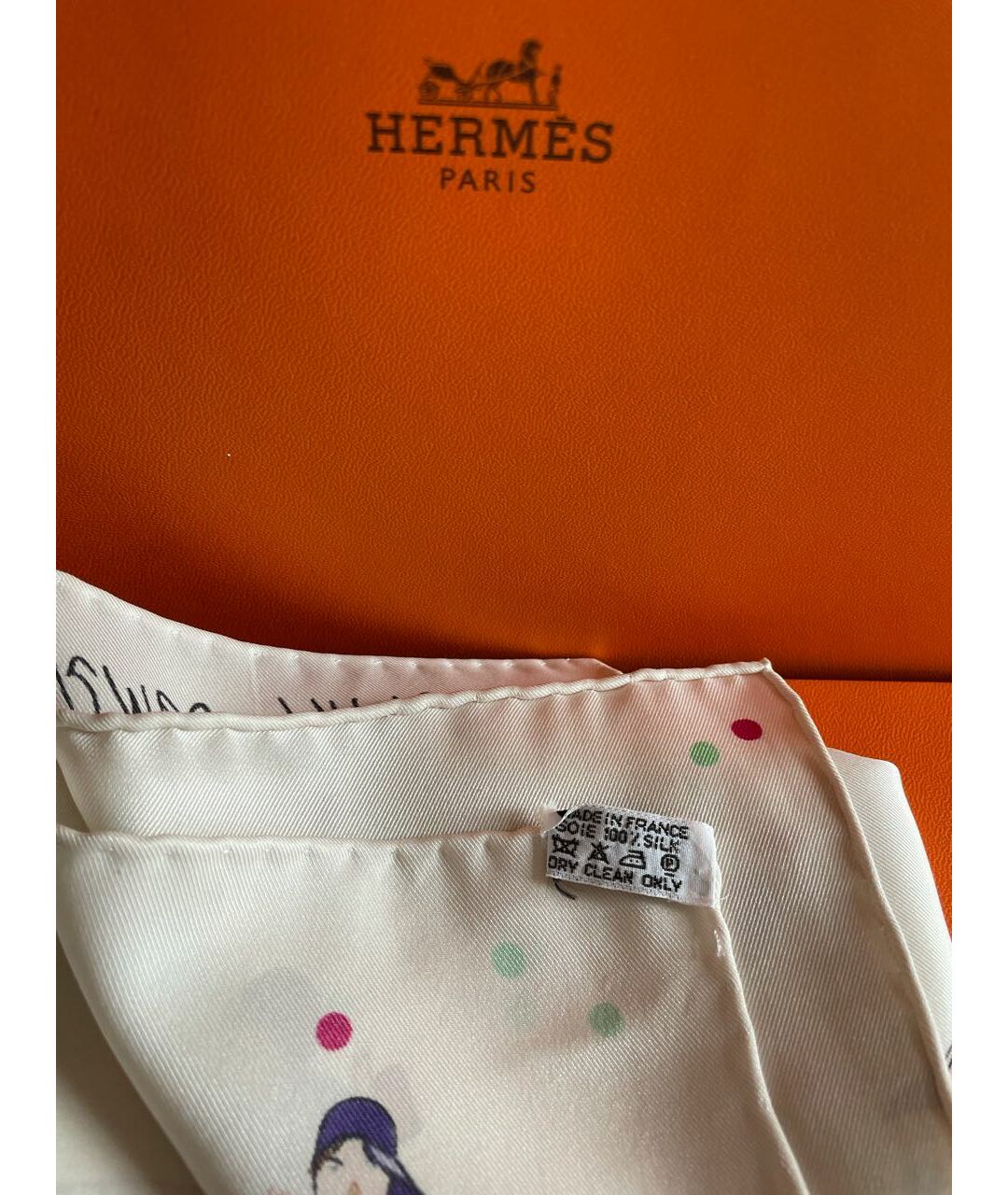 HERMES PRE-OWNED Белый шелковый шарф, фото 5
