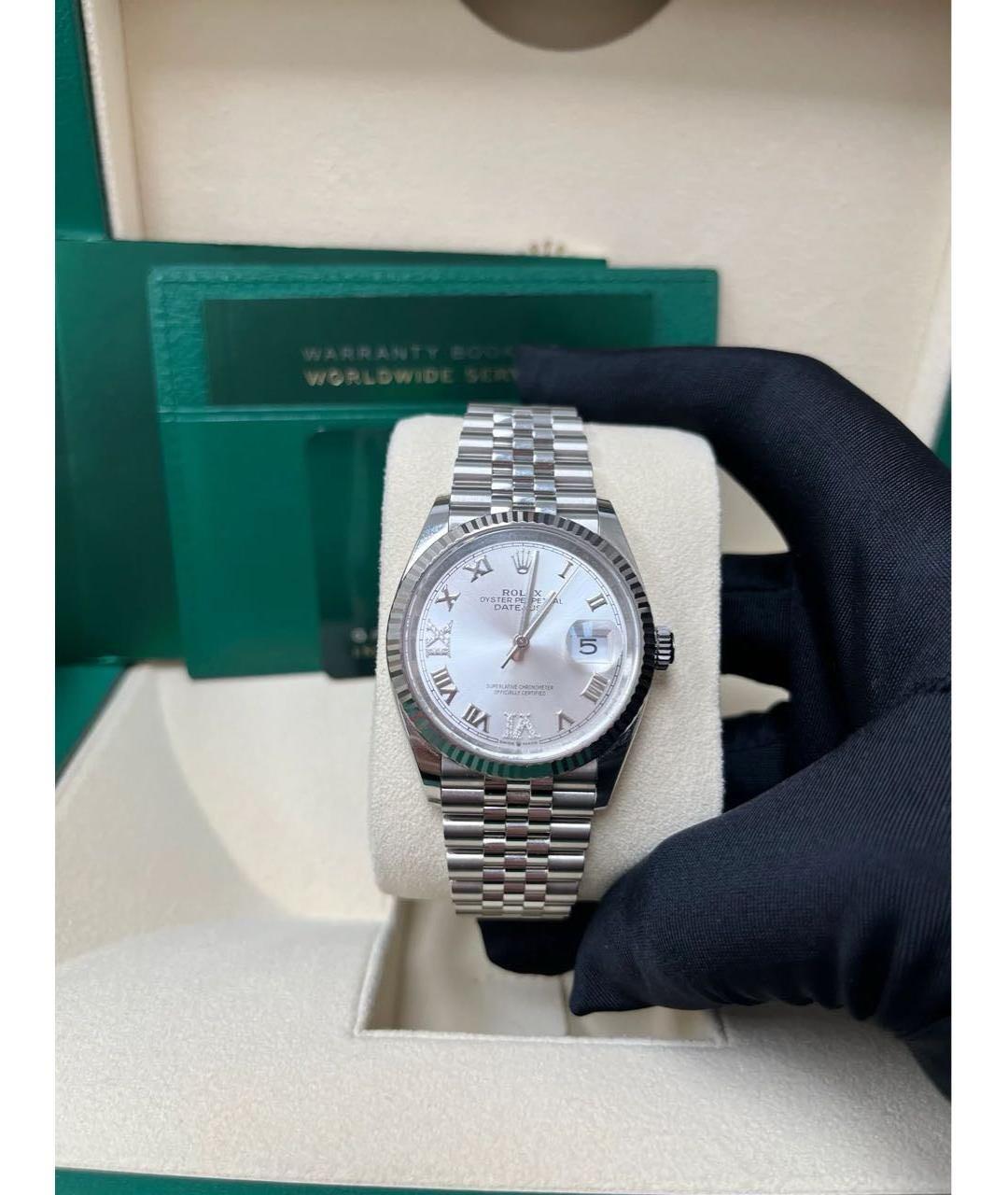 ROLEX Серебряные часы из золота и стали, фото 4