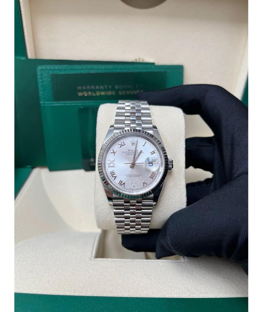 ROLEX Серебряные часы из золота и стали, фото 3
