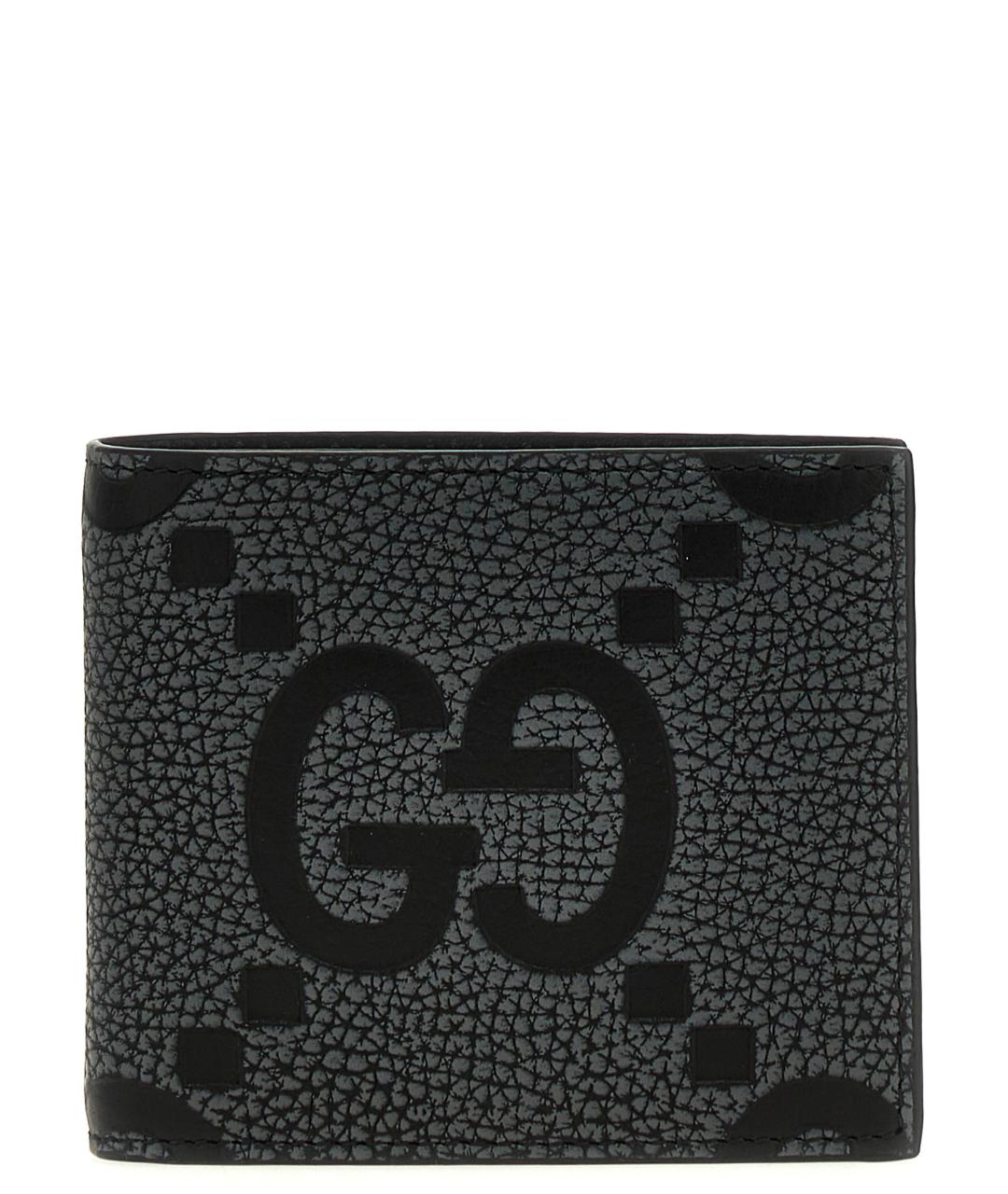 GUCCI Серый кожаный кошелек, фото 1