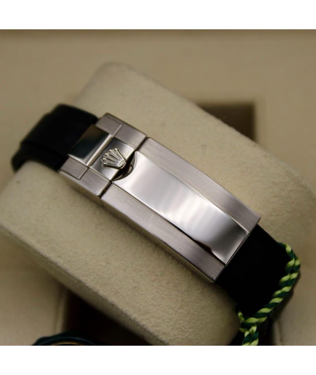 ROLEX Черные часы из белого золота, фото 7